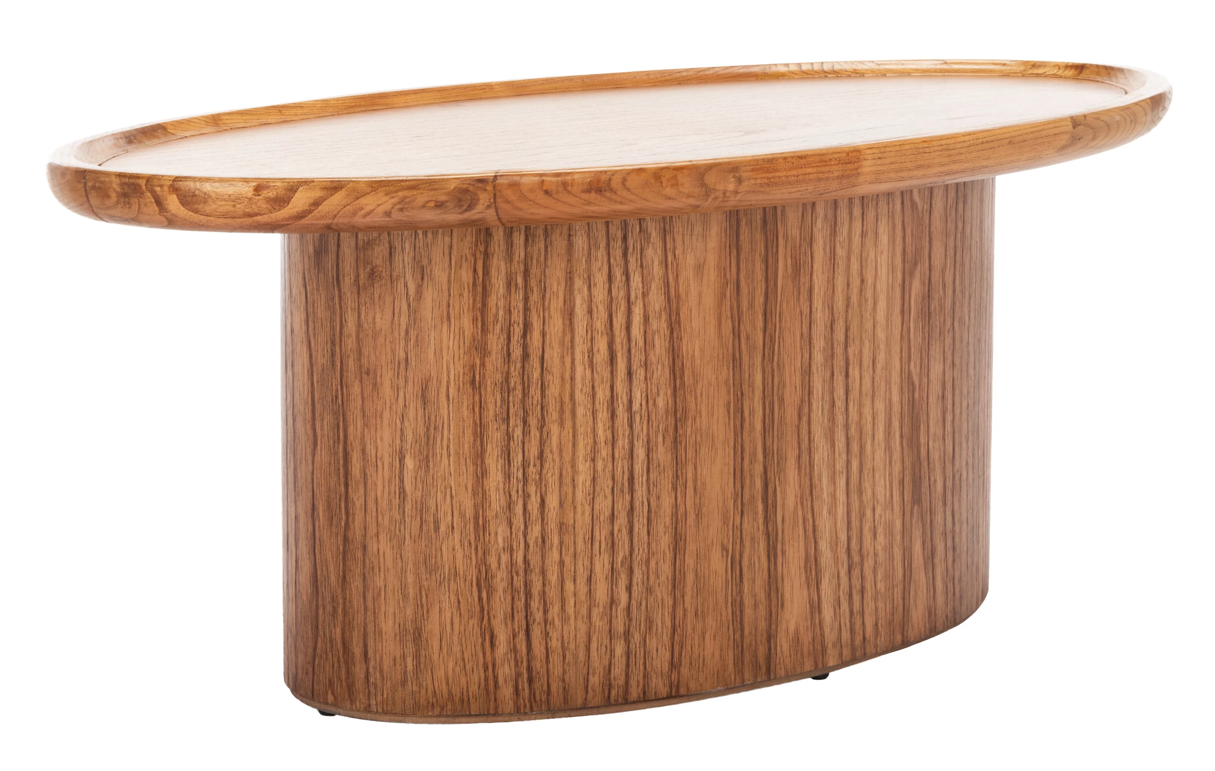 SAFAVIEH Flyte Rustic Wood Oval Coffee Table, Natural