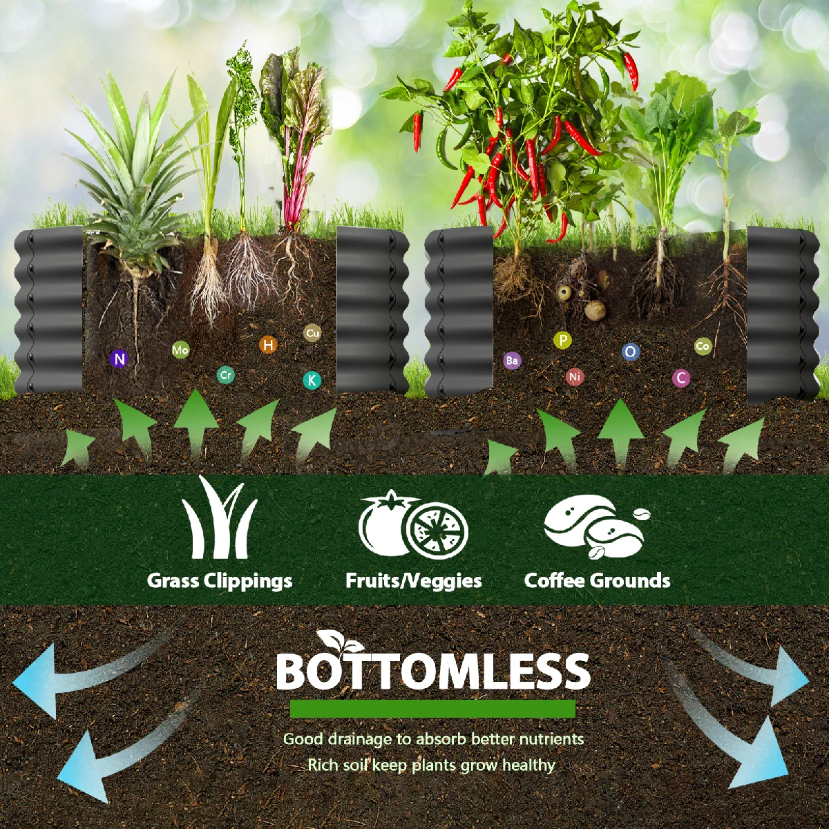 2 Pack-4Ft Round Galvanized Raised Garden Bed, 18” Tall Above Ground Modular Metal Planter Boxes Outdoor For Vegetables Flowers Herbs, Anti-Rust & Easy-Setup Quartz Grey