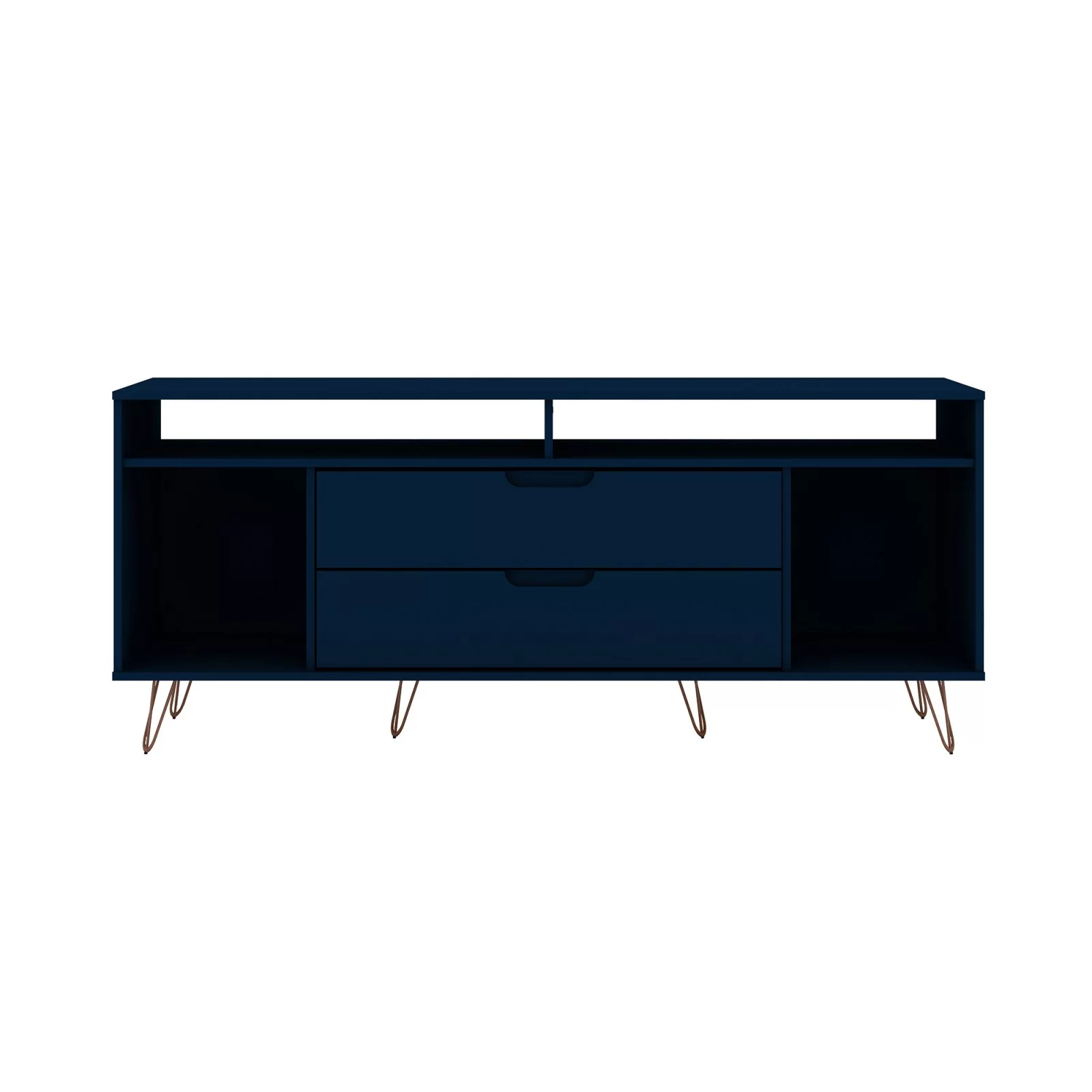 Manhattan Comfort Rockefeller Wood TV Stand for TVs up to 60