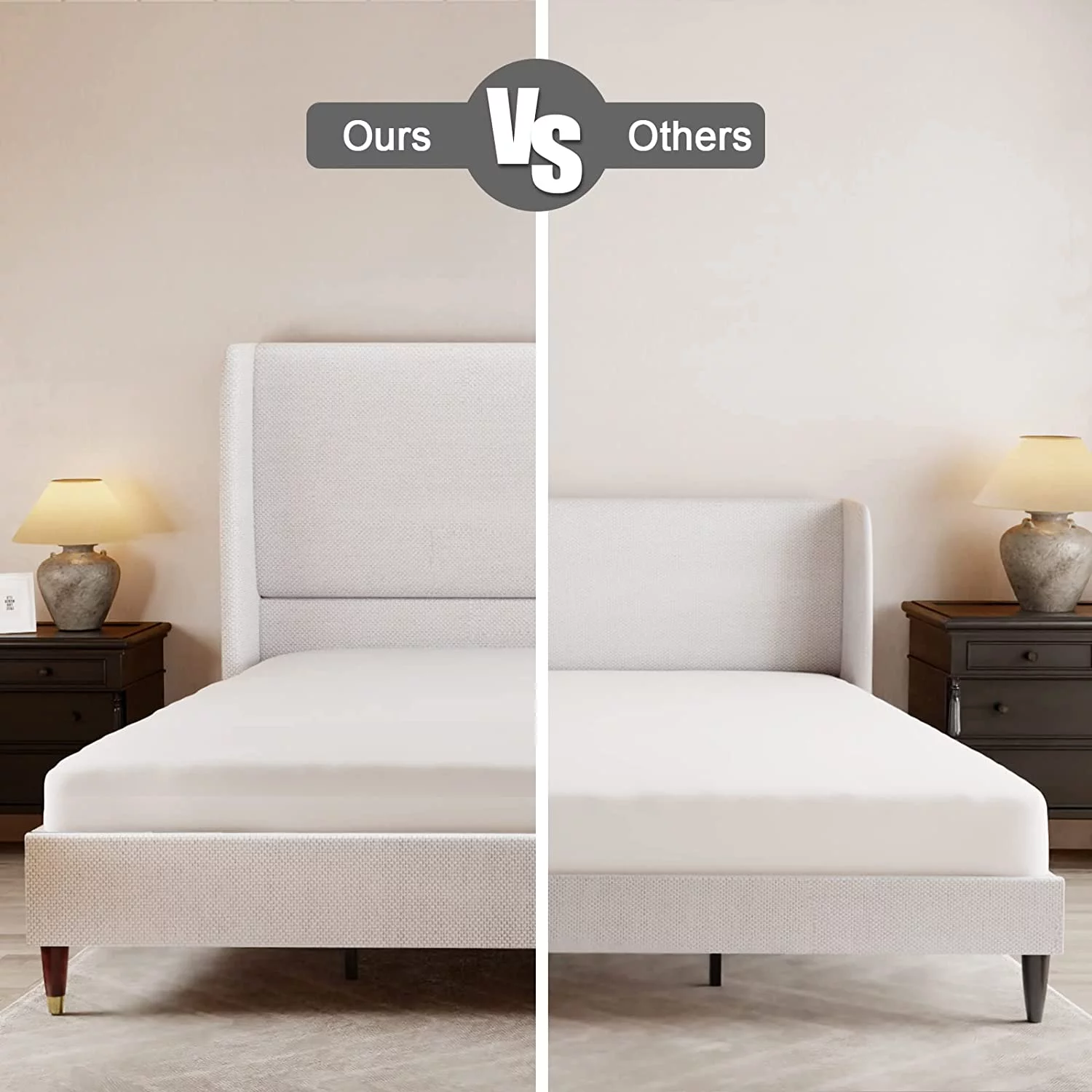 PaPaJet King Platform Bed Frame 51.2