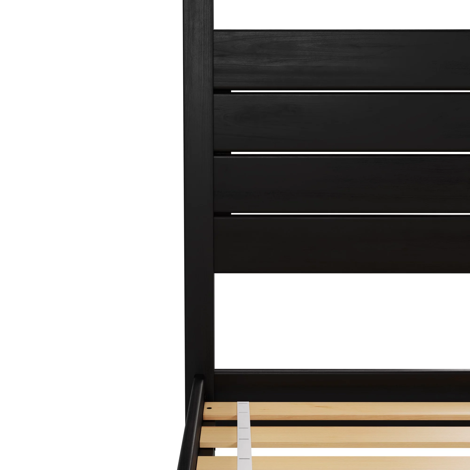Walker Edison Minimalist Solid Wood King-Size Canopy Bedframe, Black