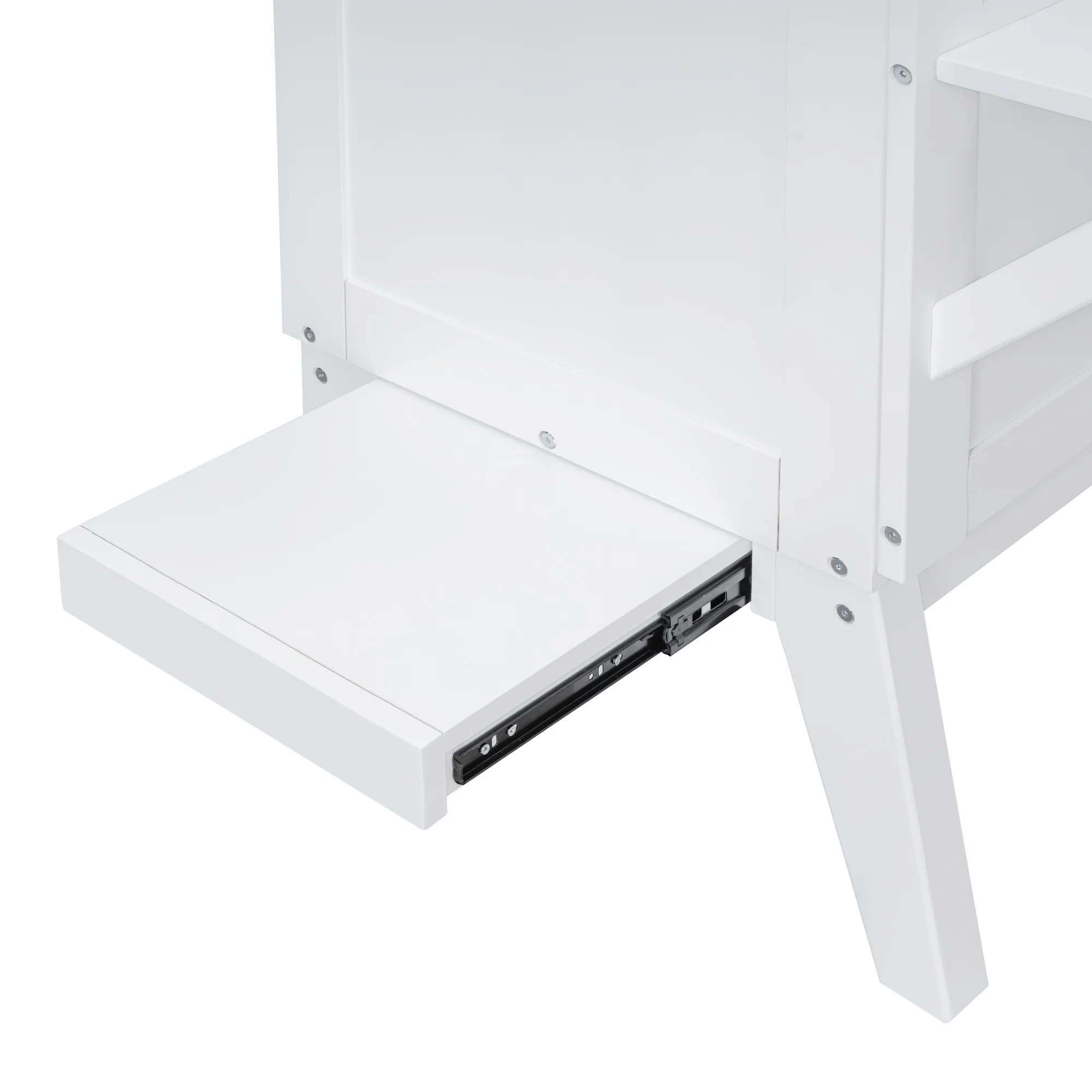 Churanty Queen Size Murphy Bed Wall Beds with USB Port and Shelves,Wood Mobile Murphy Chest Bed Cabinet Bed,White