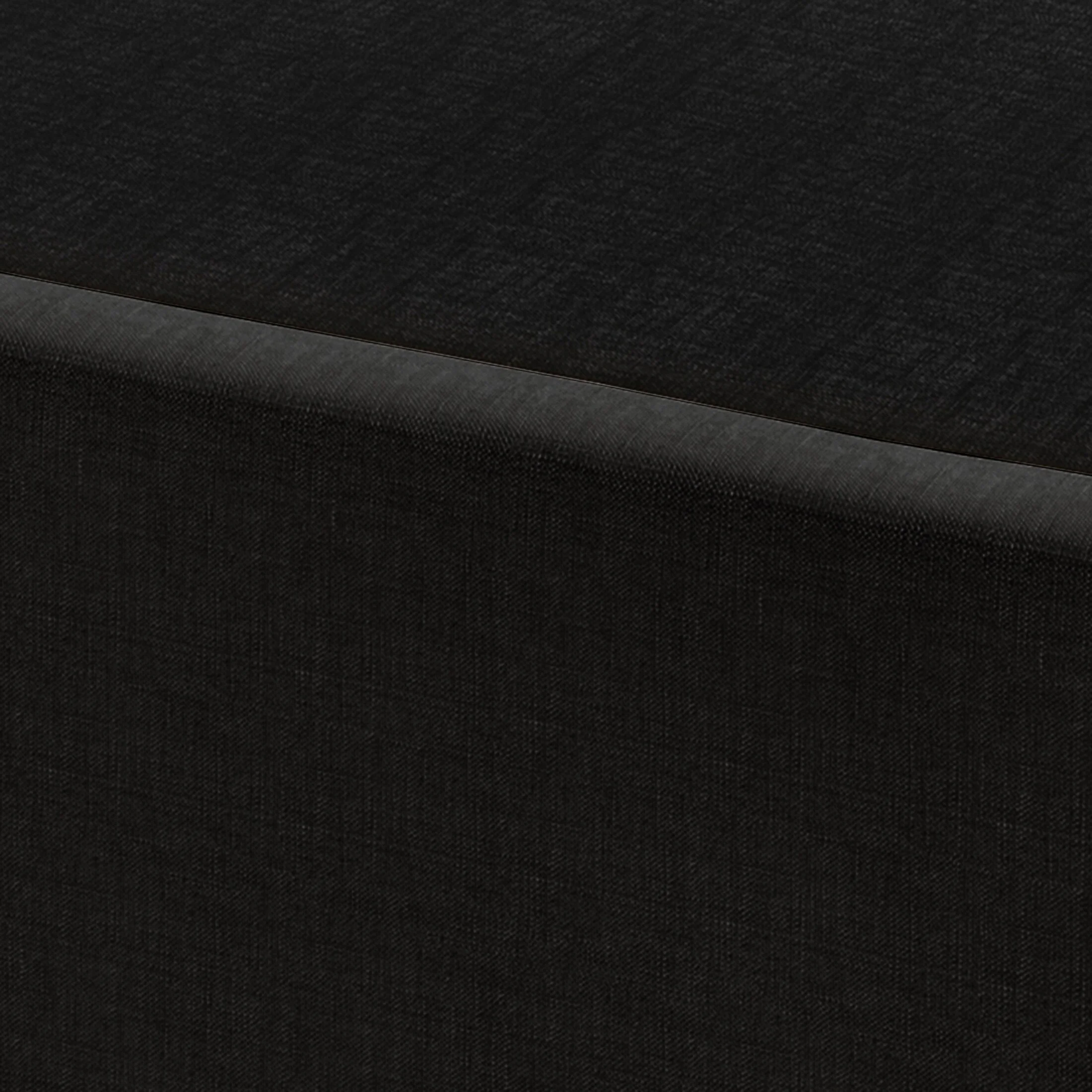 CraftPorch  Solid Wood 8-Inch Box Spring Foundation with Wood Slats with Black Linen Cover Twin