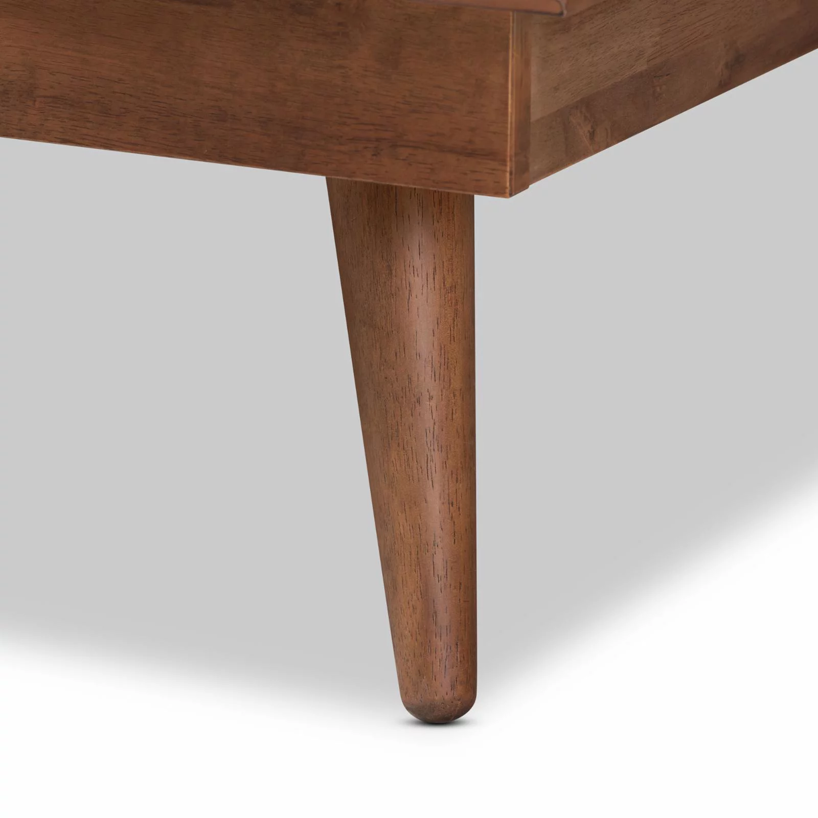 Baxton Studio Nura Walnut Brown Finished Wood and King Size Platform Bed