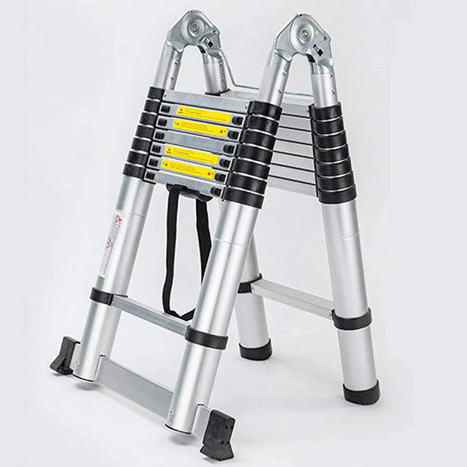 Telescopic Ladder 16.5Ft 5M Multi-Purpose Aluminium Telescoping a-Frame Folding Ladder Extension Extendable 330lb Load Capacity EN131 Standard