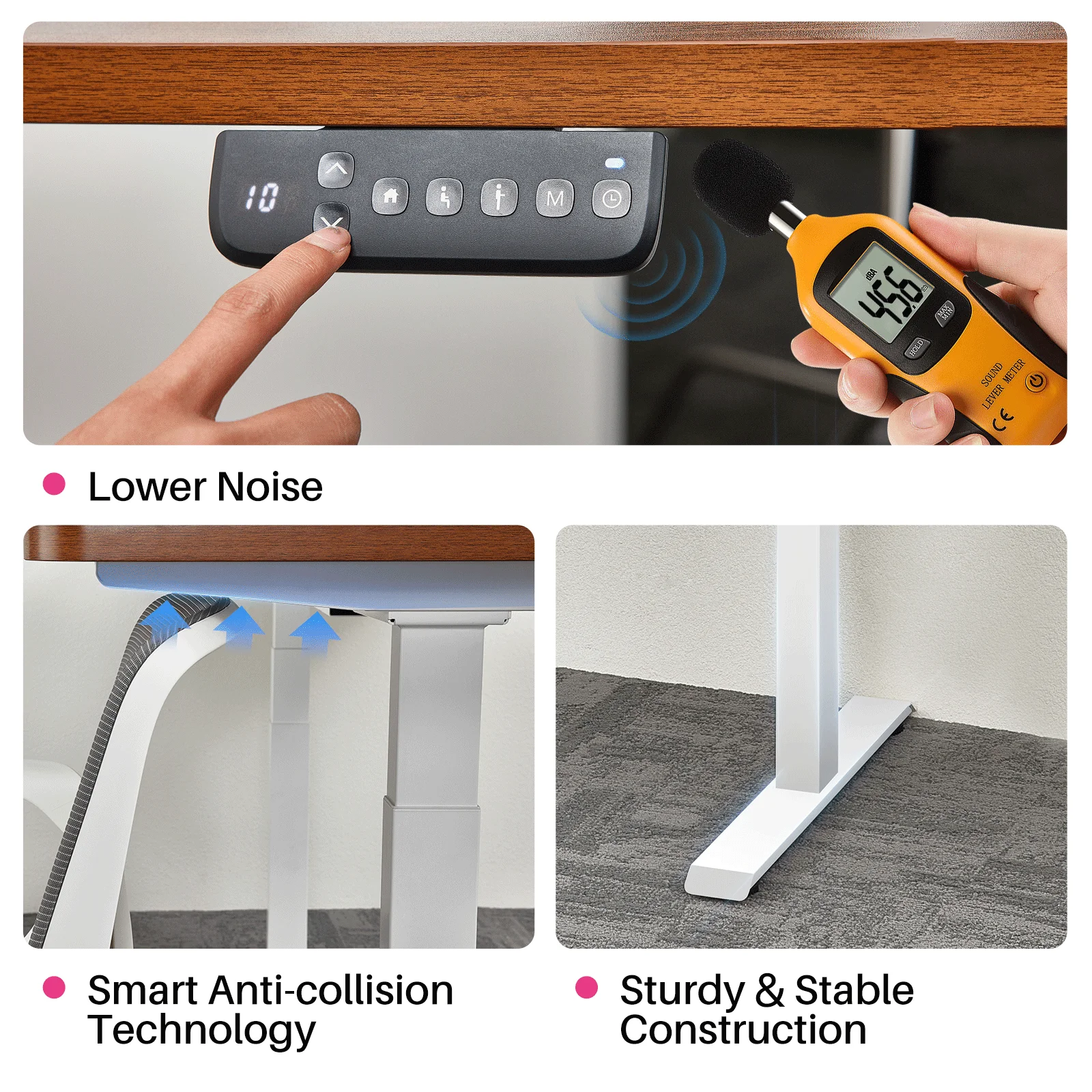 Redlife Electric Standing Desk Frame,Dual Motor Adjustable Height Standing Desk for Office Room