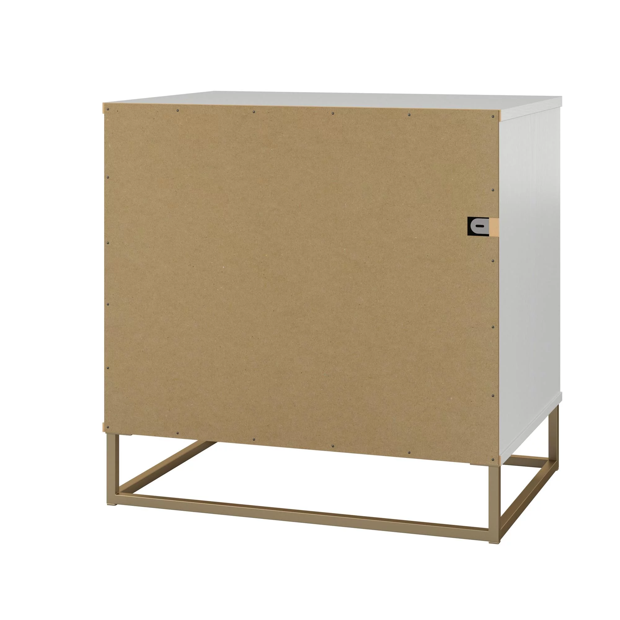 Kelly Accent Cabinet, White/Taupe