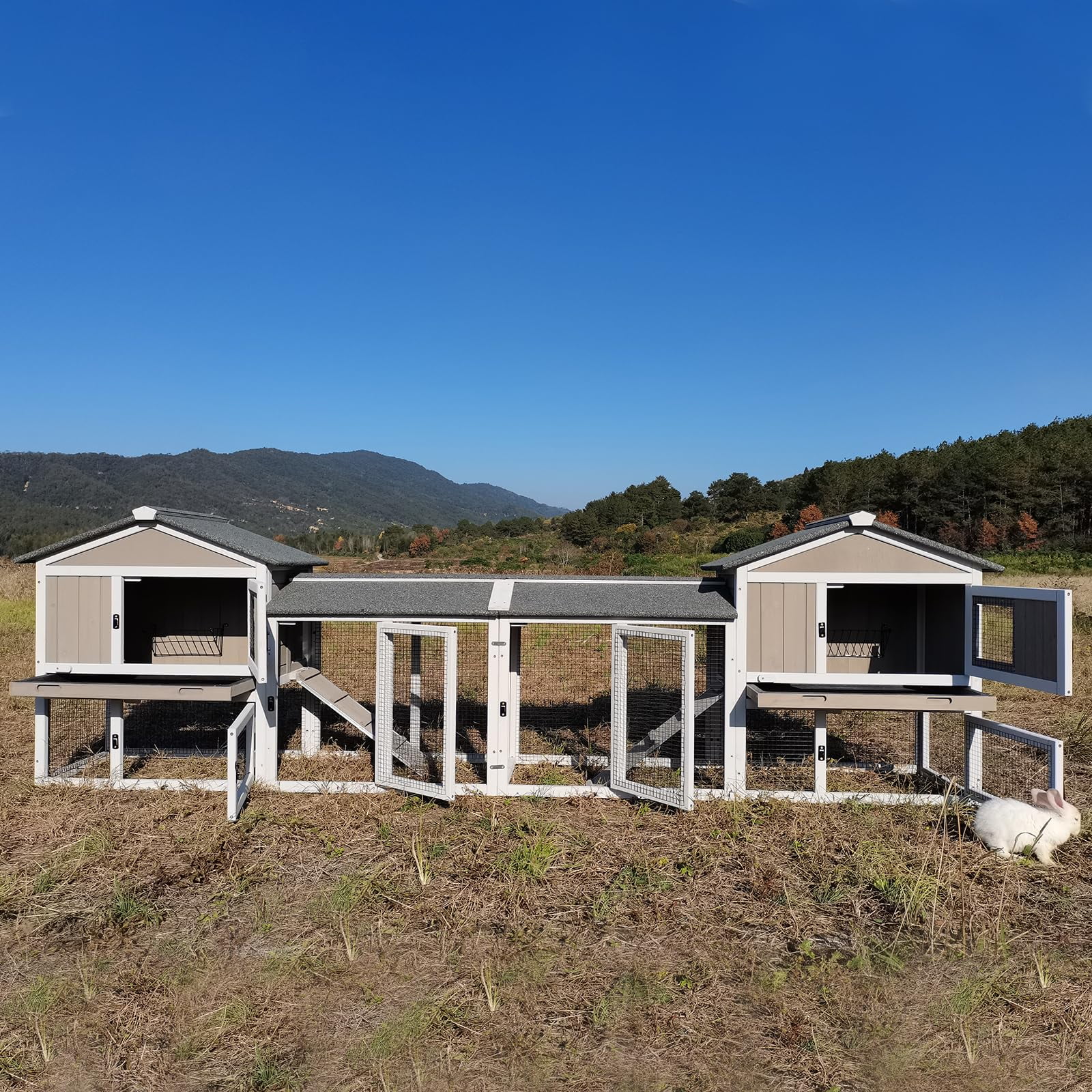 PETSCOSSET Rabbit Hutch Indoor Outdoor 66.9