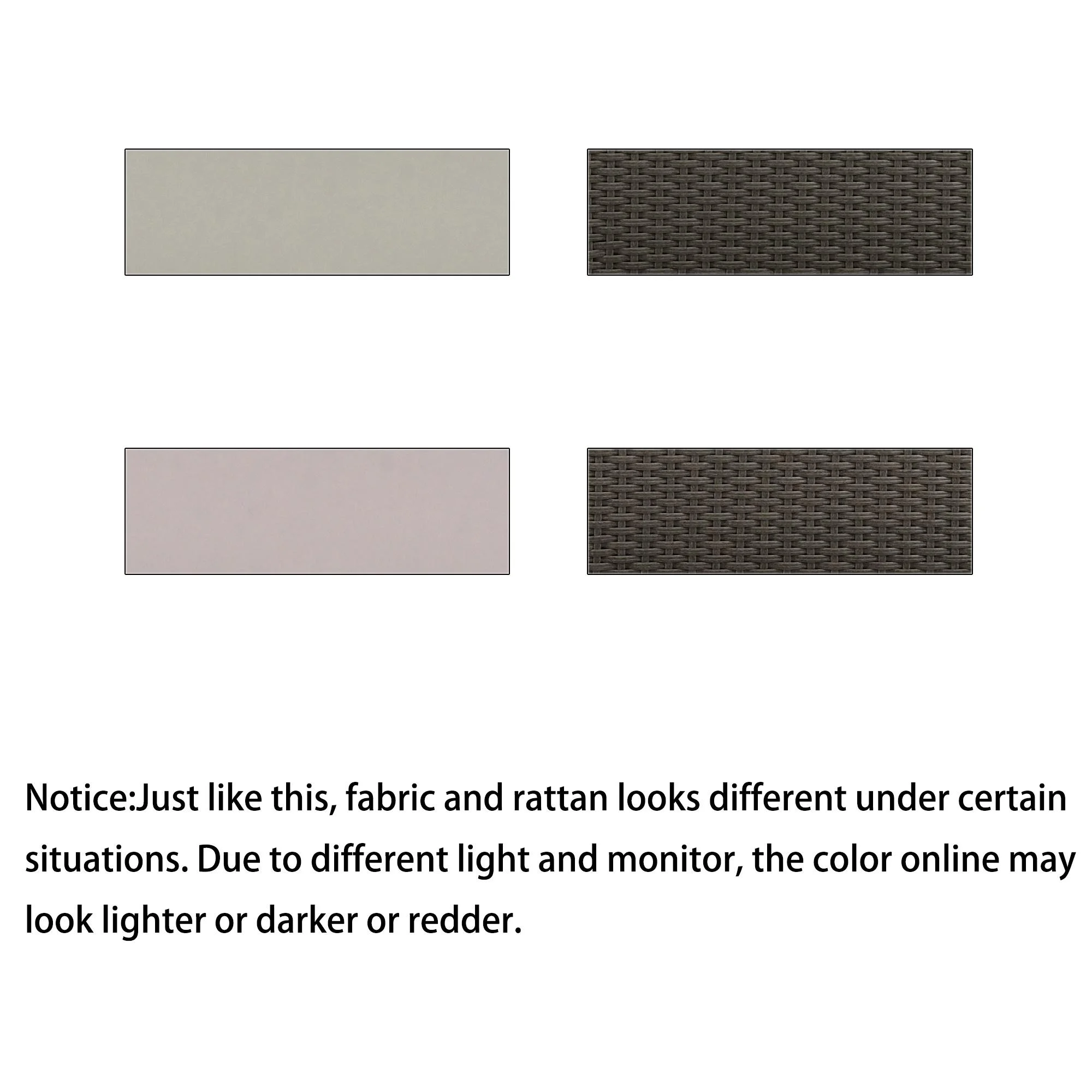 Rattan Double Chaise Lounge, 2-Person Reclining Outdoor Daybed with Adjustable Back, Cushions and Furniture Cover, Wicker Furniture,Patio Seating Set for Backyard Poolside Deck, Gray