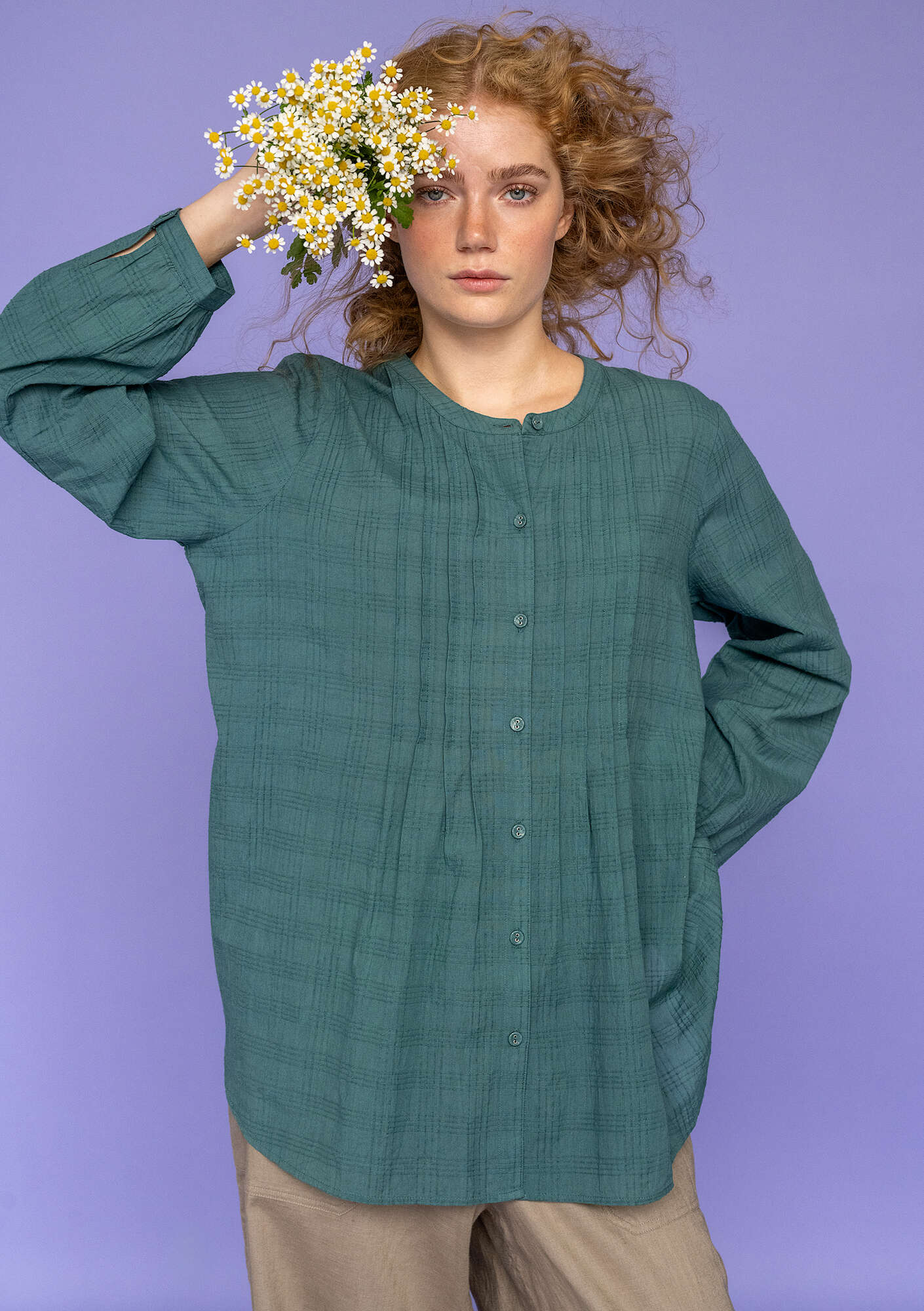 "Garden" organic cotton blouse
