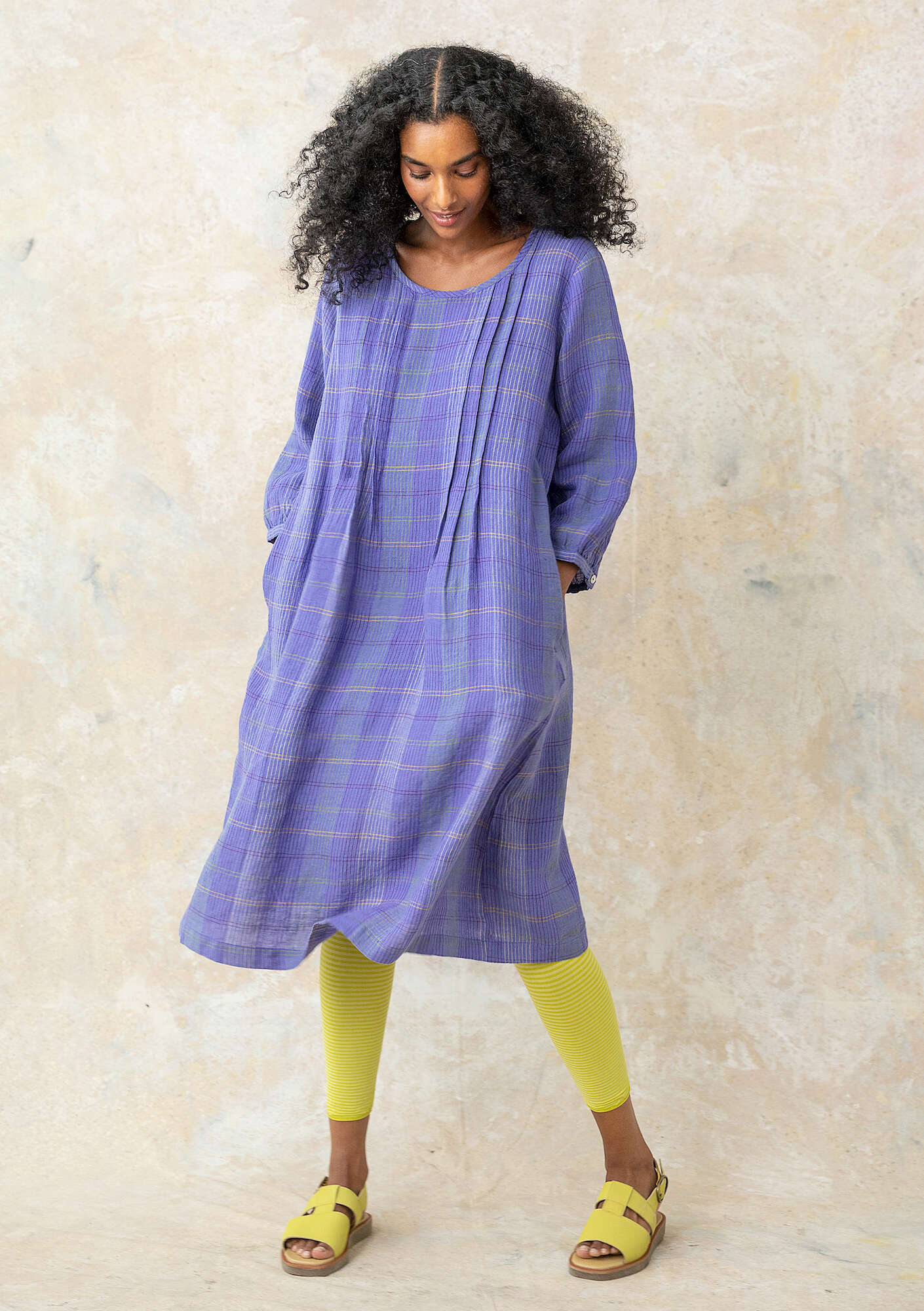 "Lillian" woven linen dress