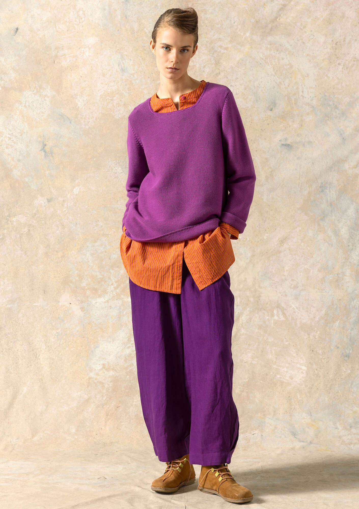 Sweater in recycled cotton