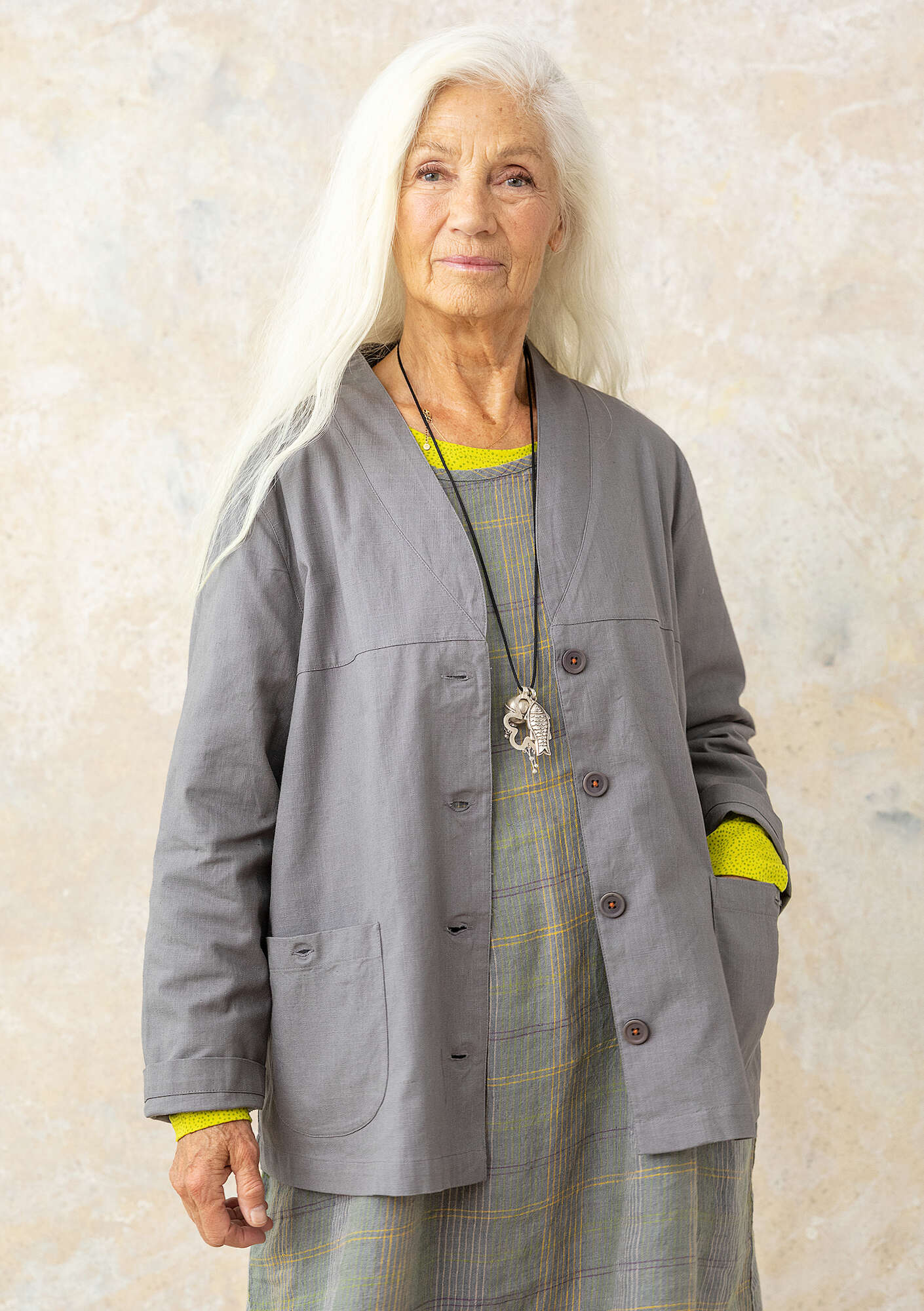 Woven organic cotton jacket