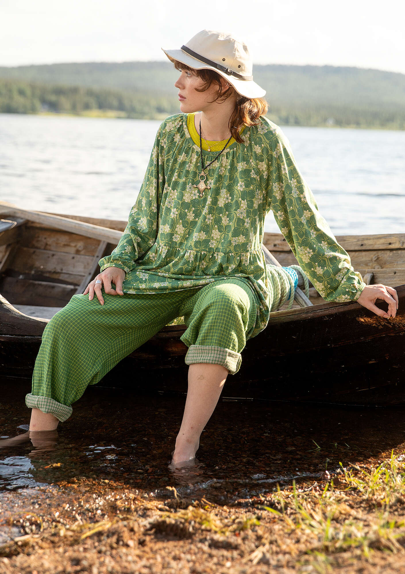 "Ottilia" woven organic cotton trousers