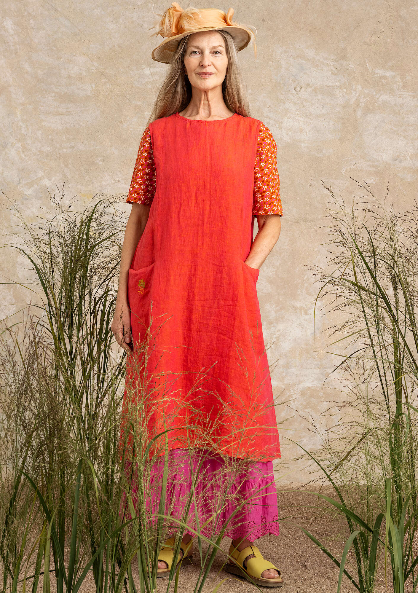 Woven linen dress