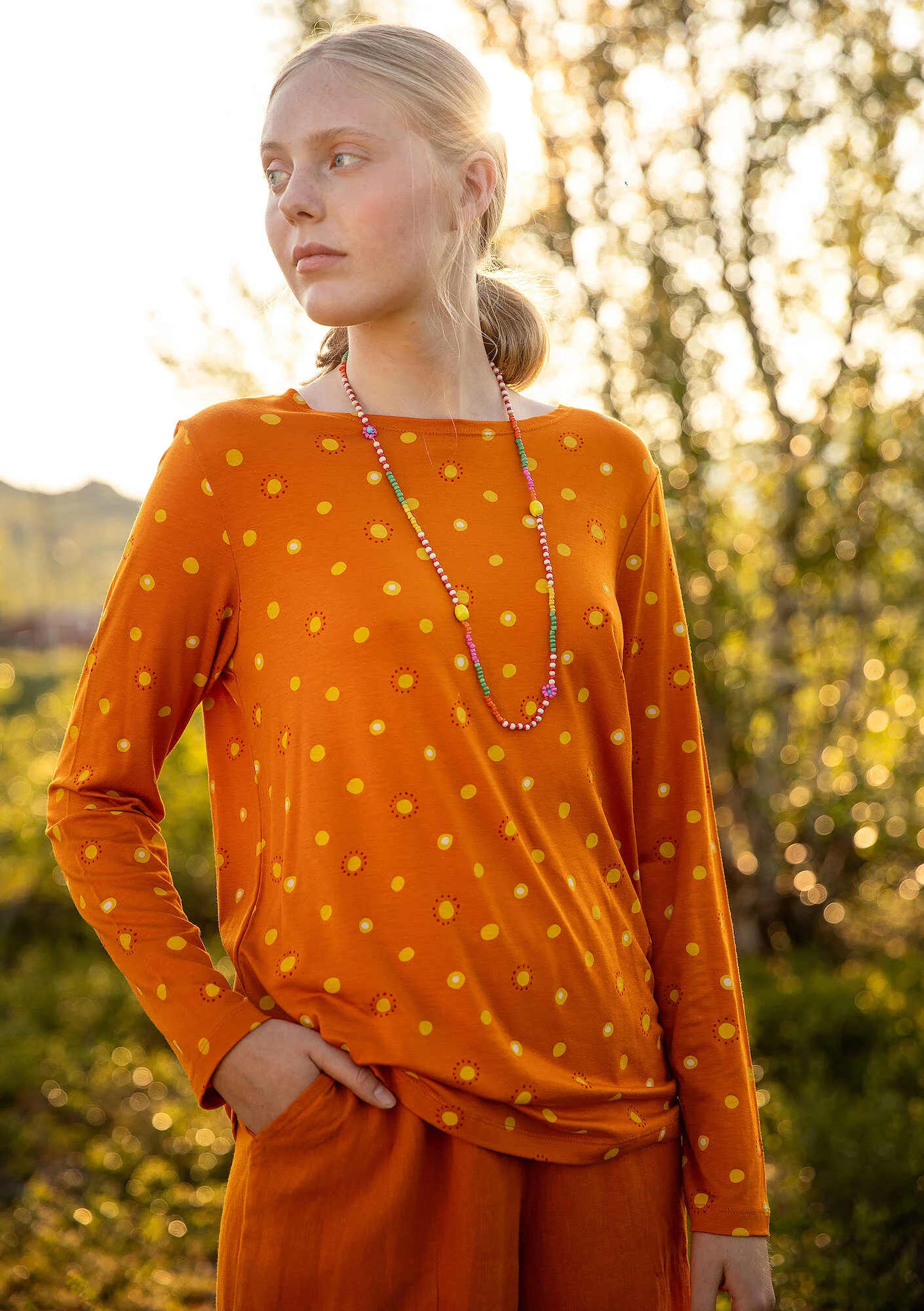 "Pencil" lyocell/elÖstane jersey top