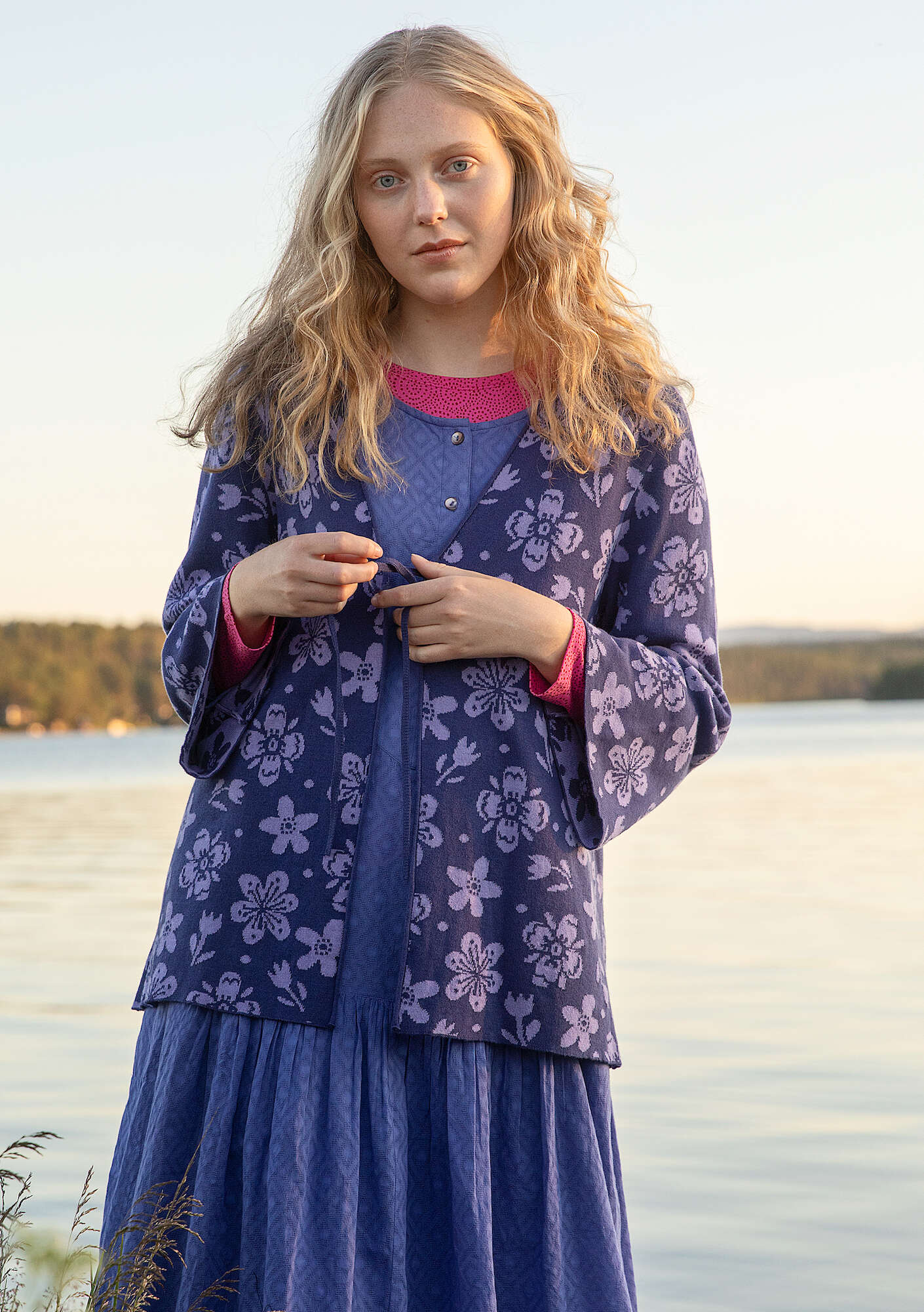"Flora-Li" organic/recycled cotton cardigan