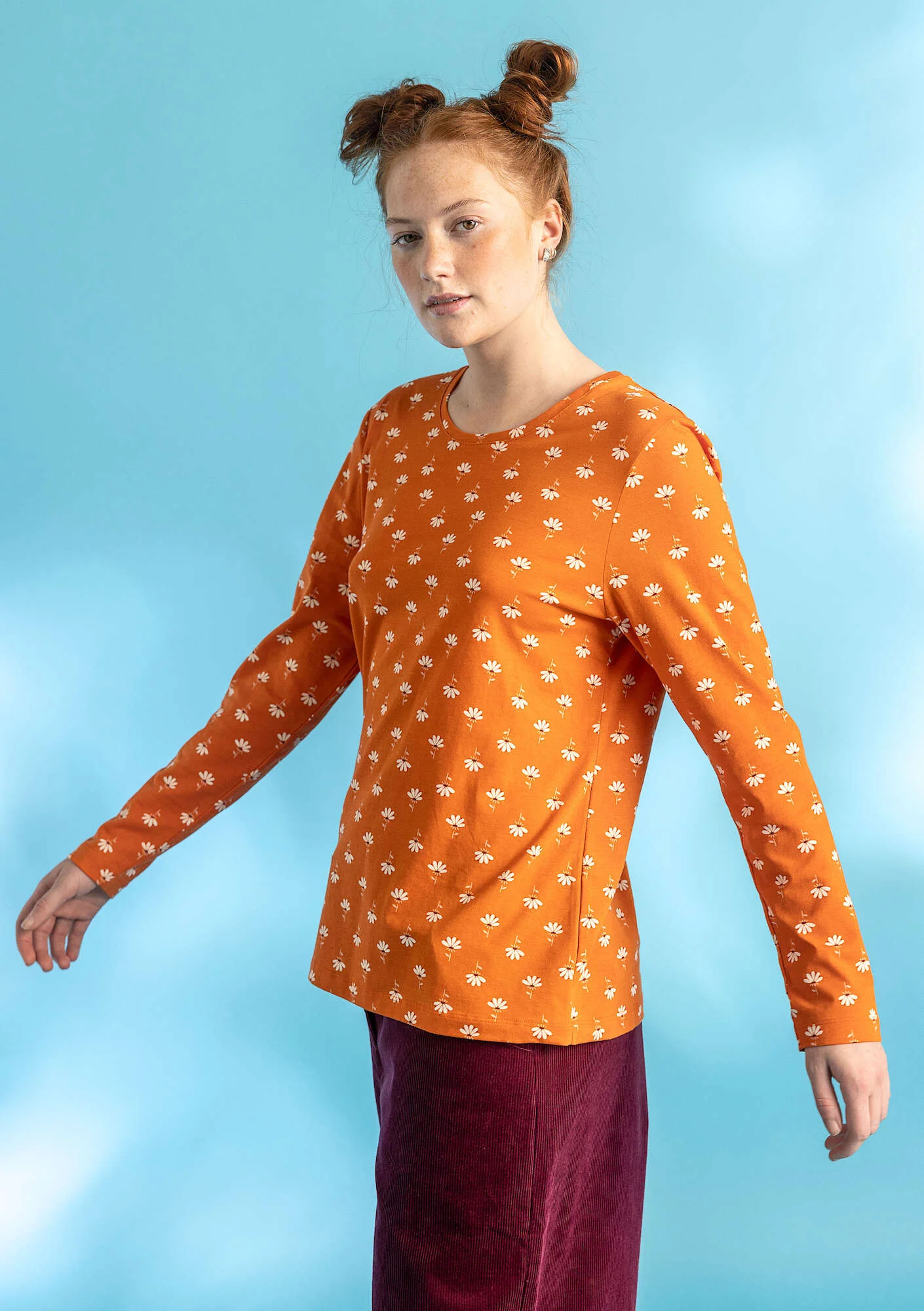 Östella" organic cotton/elÖstane jersey top
