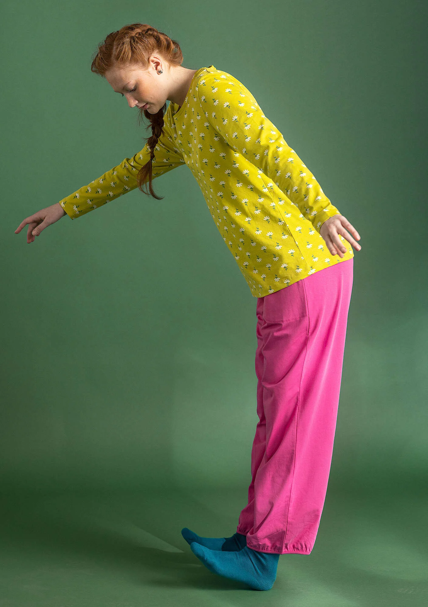 Östella" organic cotton/elÖstane jersey trousers