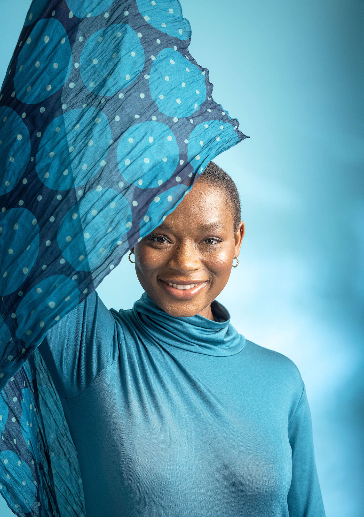 "Jasmine" organic cotton shawl