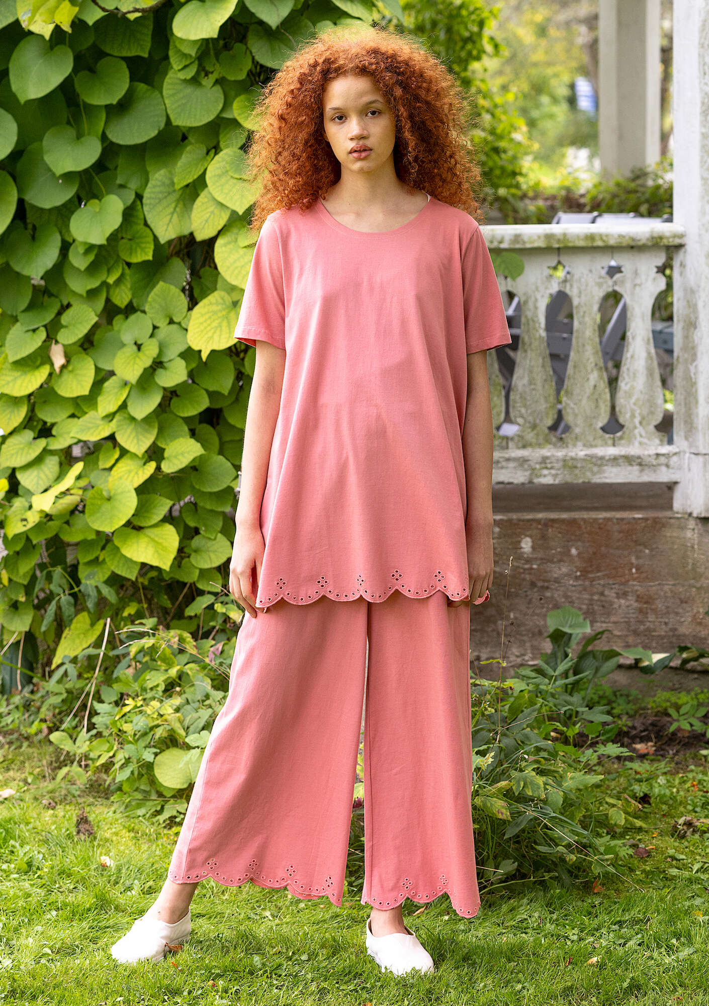 Organic cotton jersey trousers