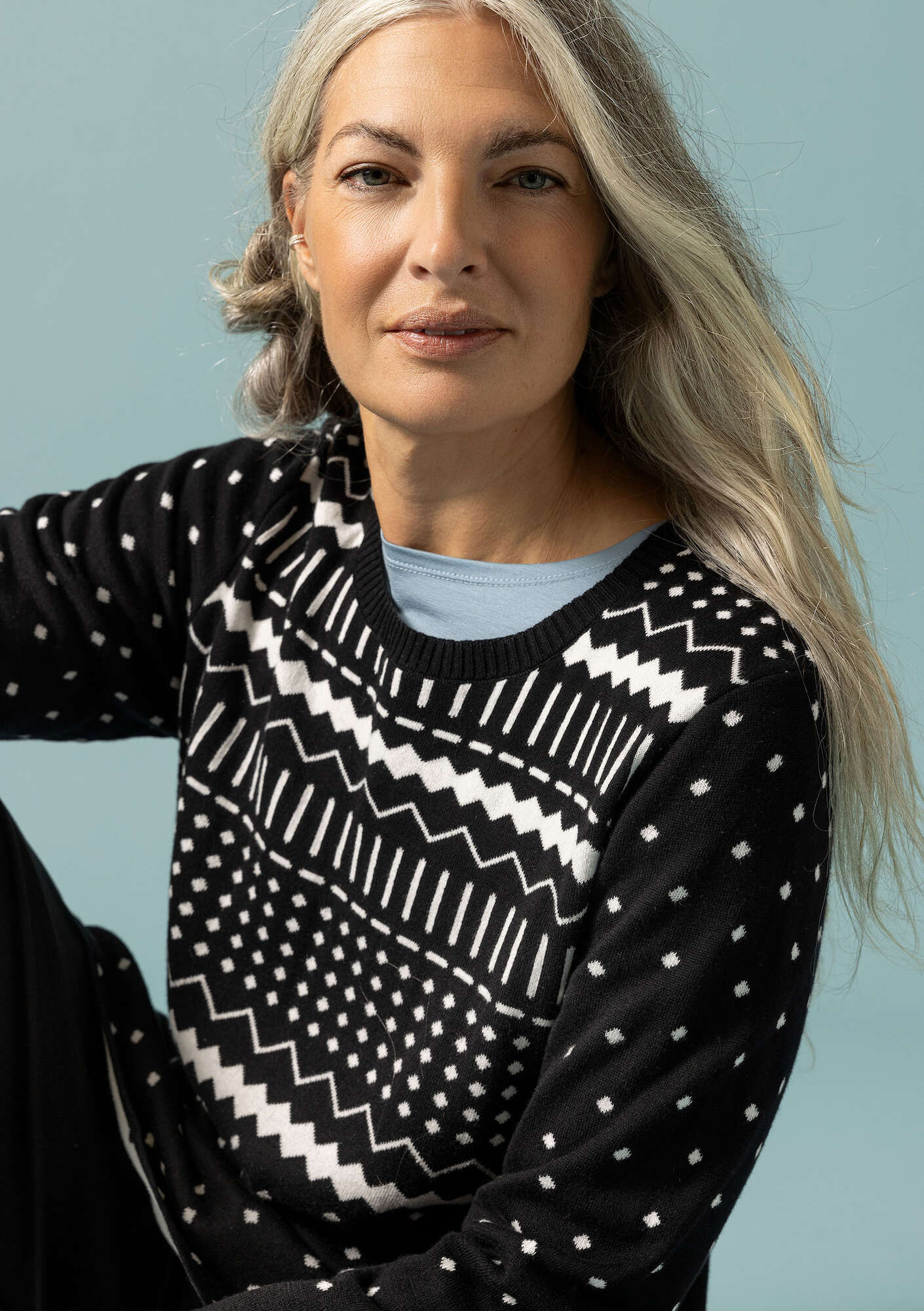 "Elsie" tunic in an organic/recycled cotton knit fabric