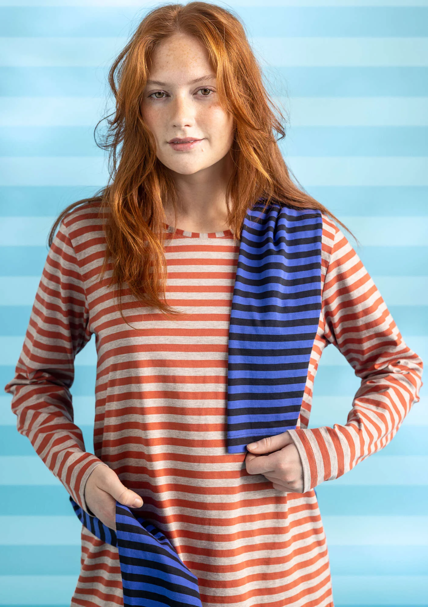 Organic cottonÖstriped essential sweater