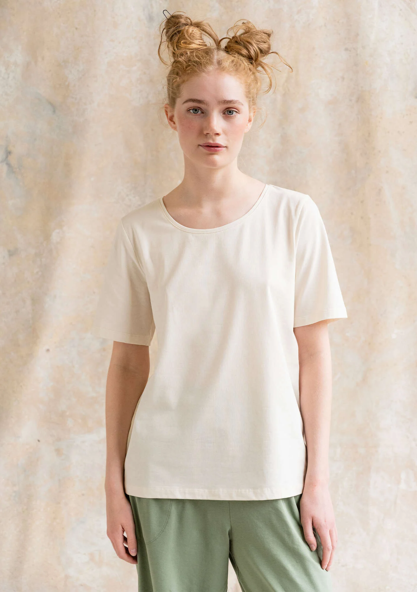 "Jane" organic cotton/elÖstane t-shirt