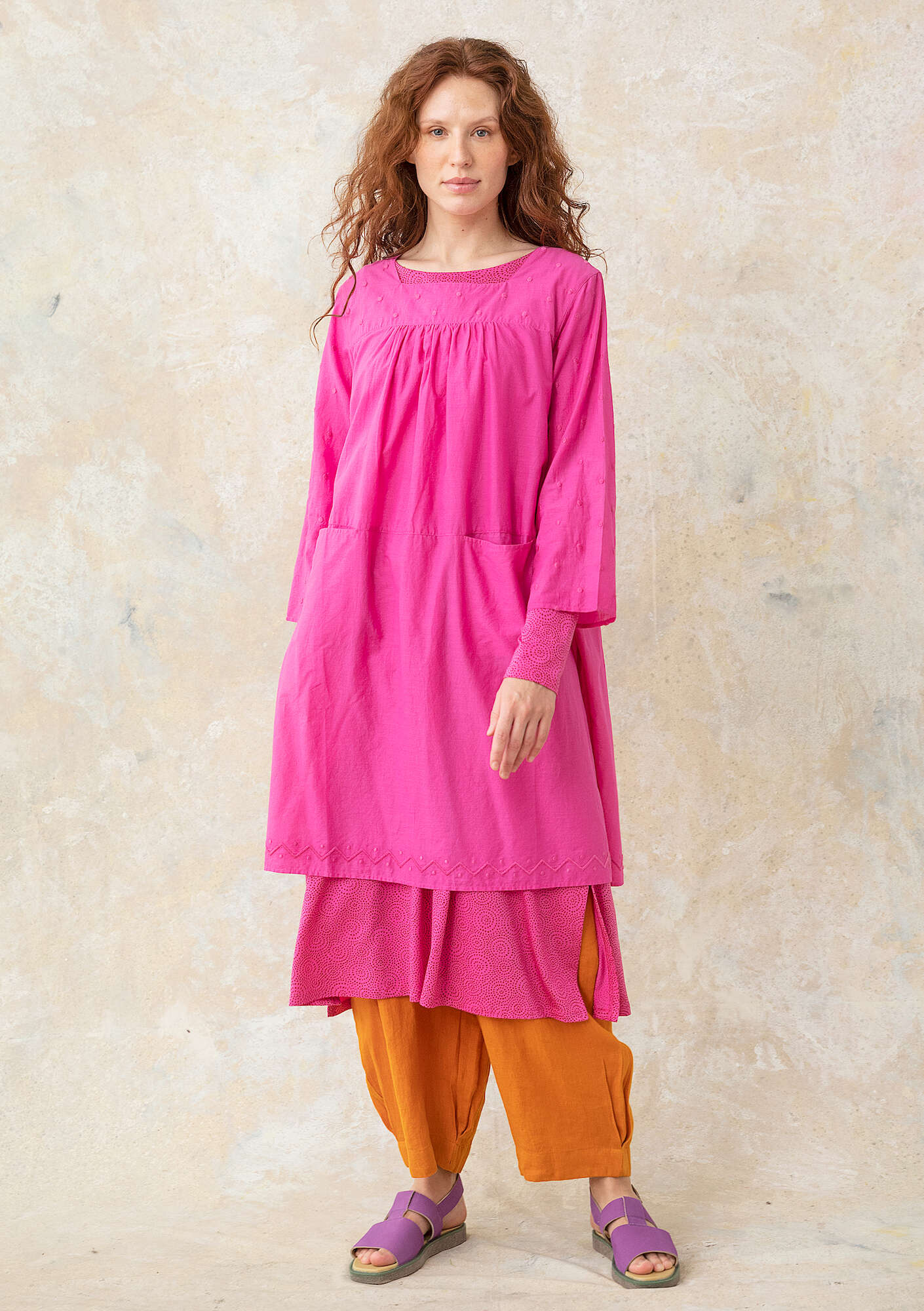 Woven organic cotton dress