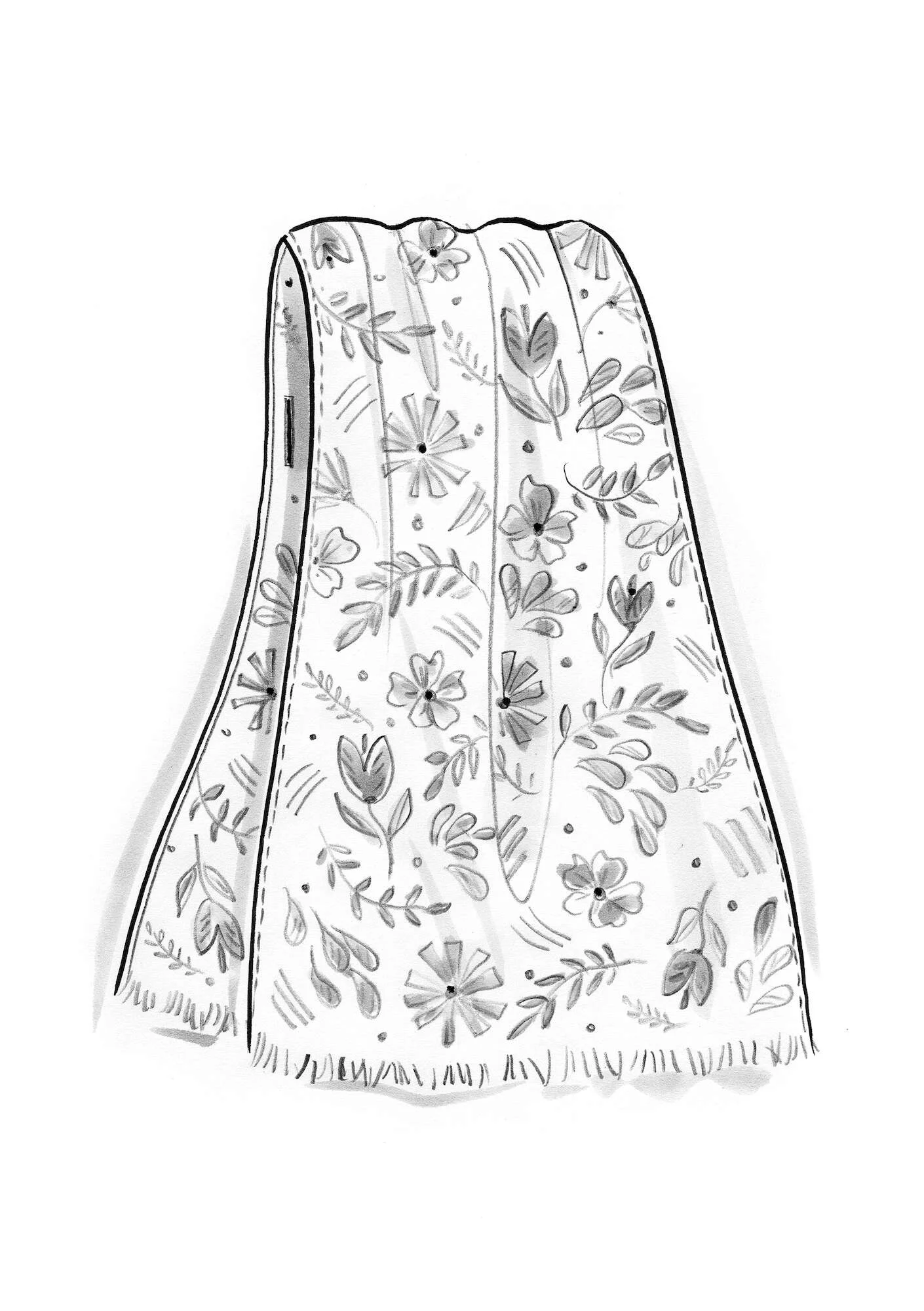 "Prairie rose" wool shawl