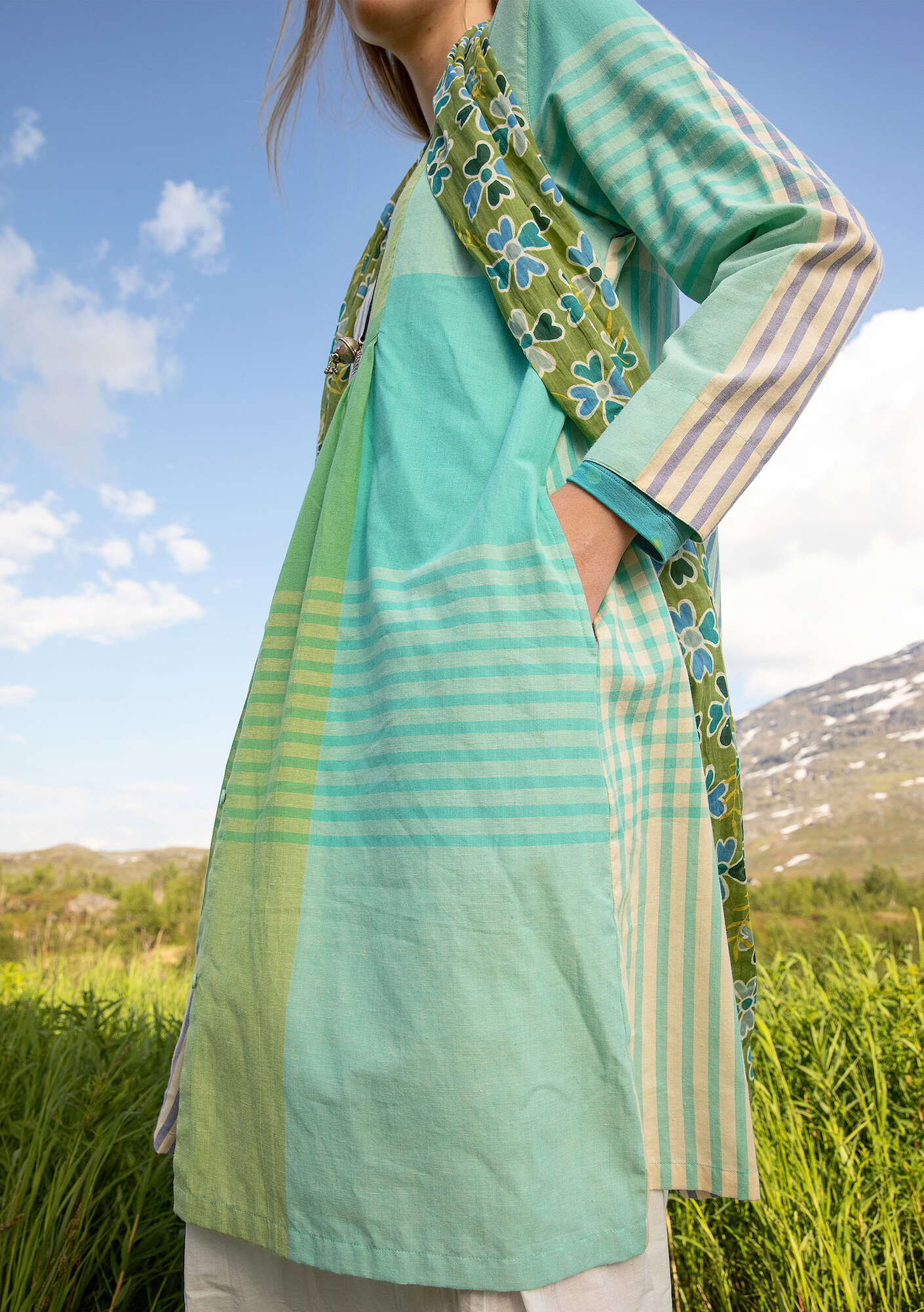 "Madras" woven organic cotton dress