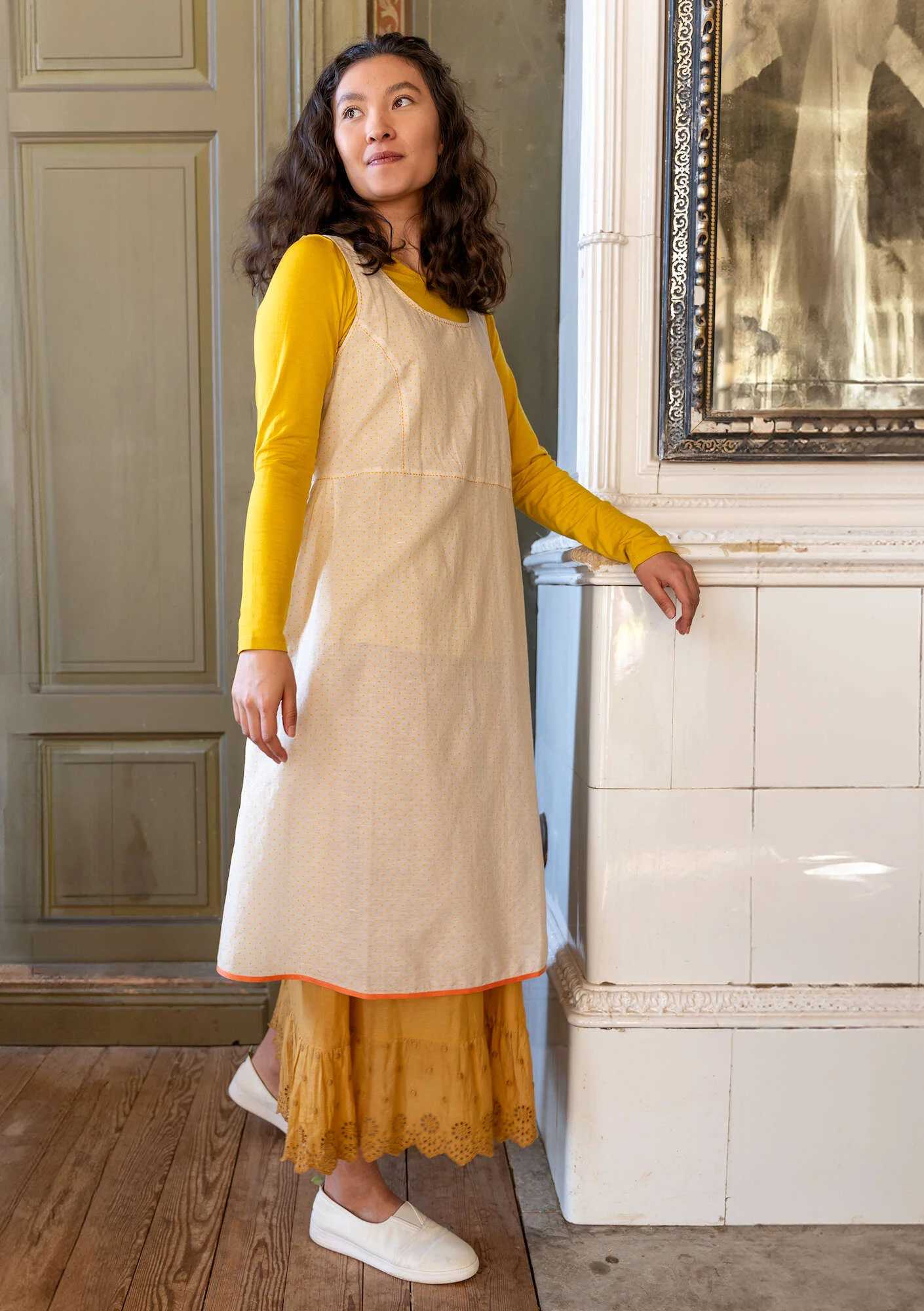 "Shimla" woven organic cotton/linen dress
