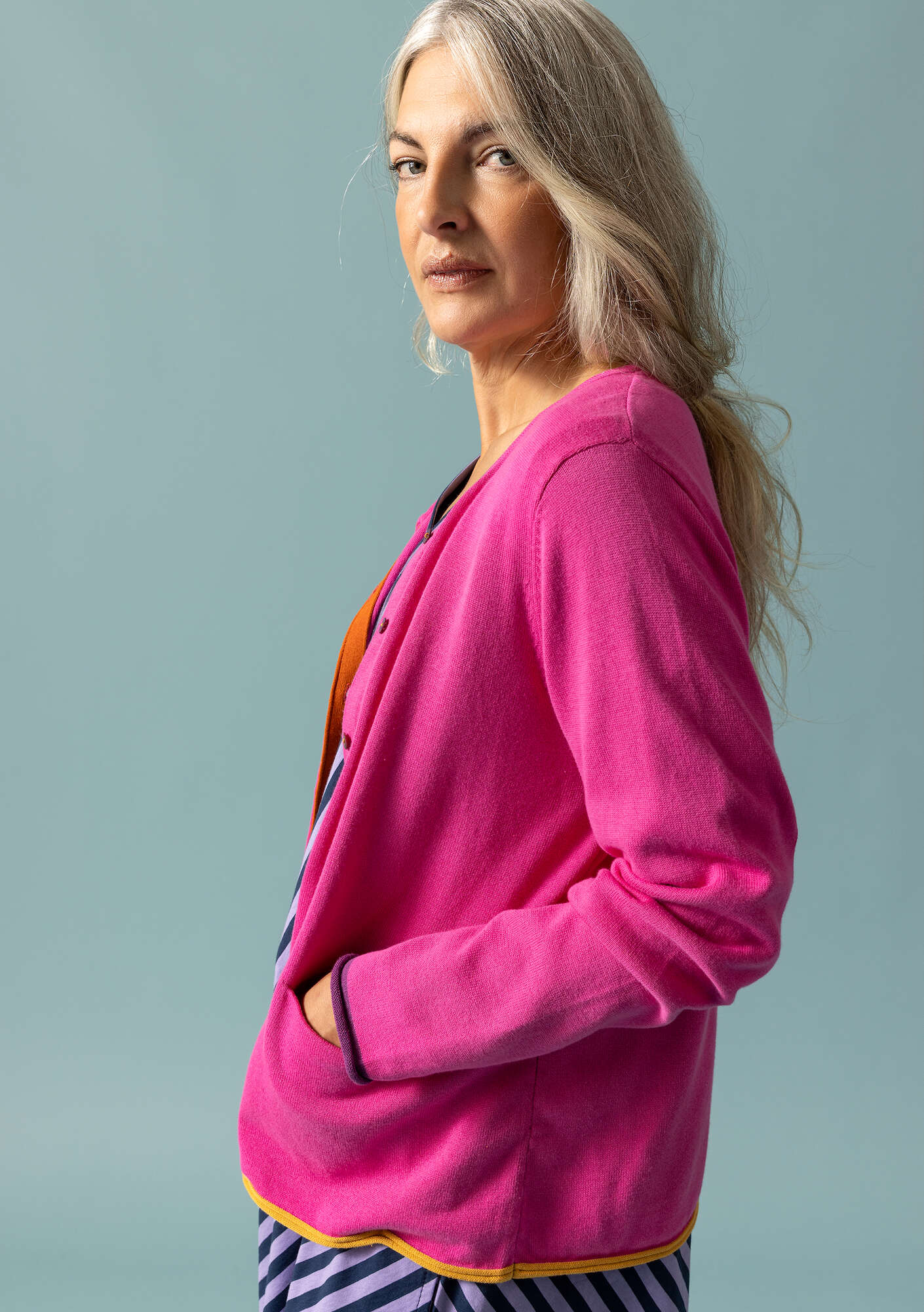 Organic/recycled cotton cardigan