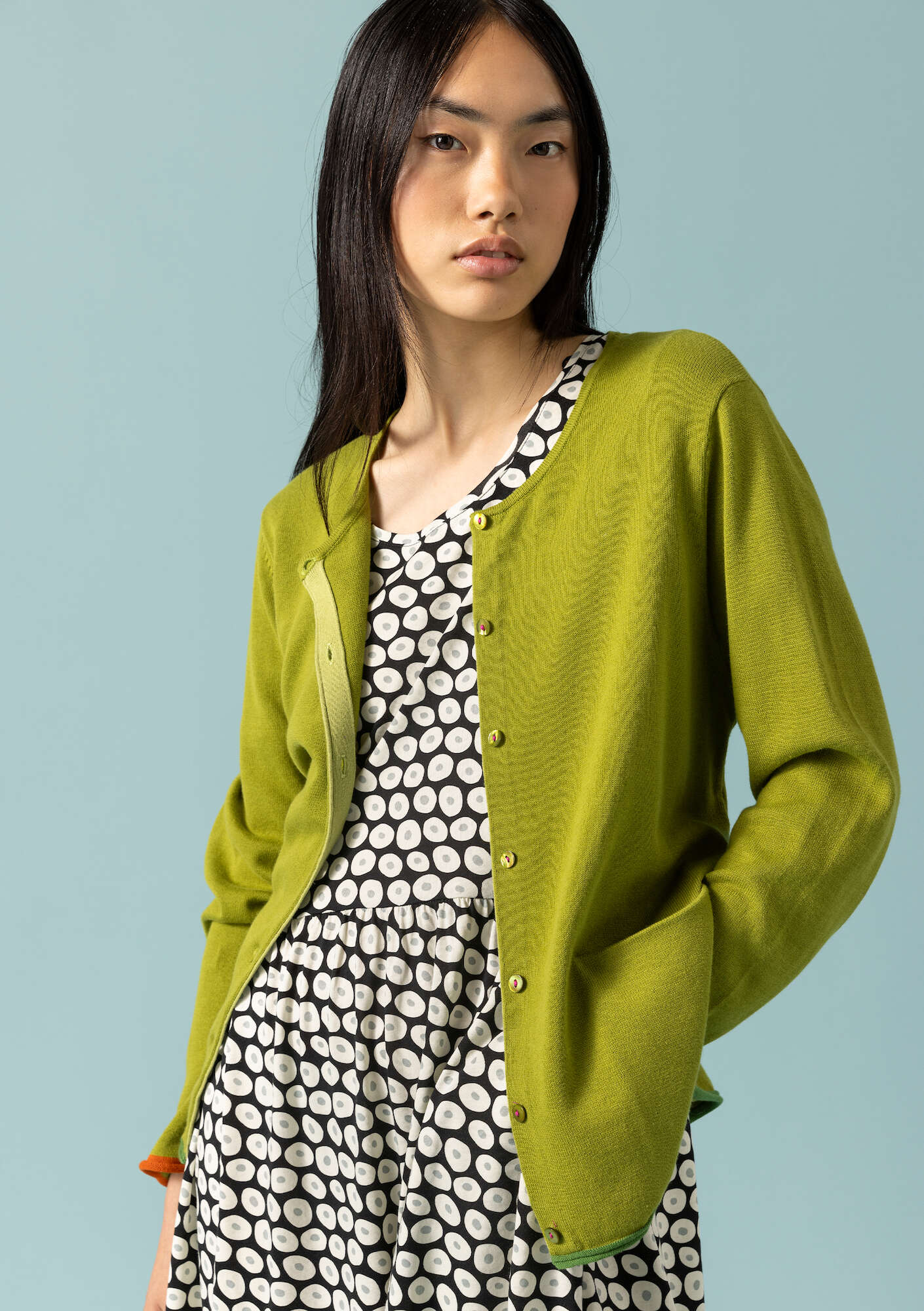 Organic/recycled cotton cardigan