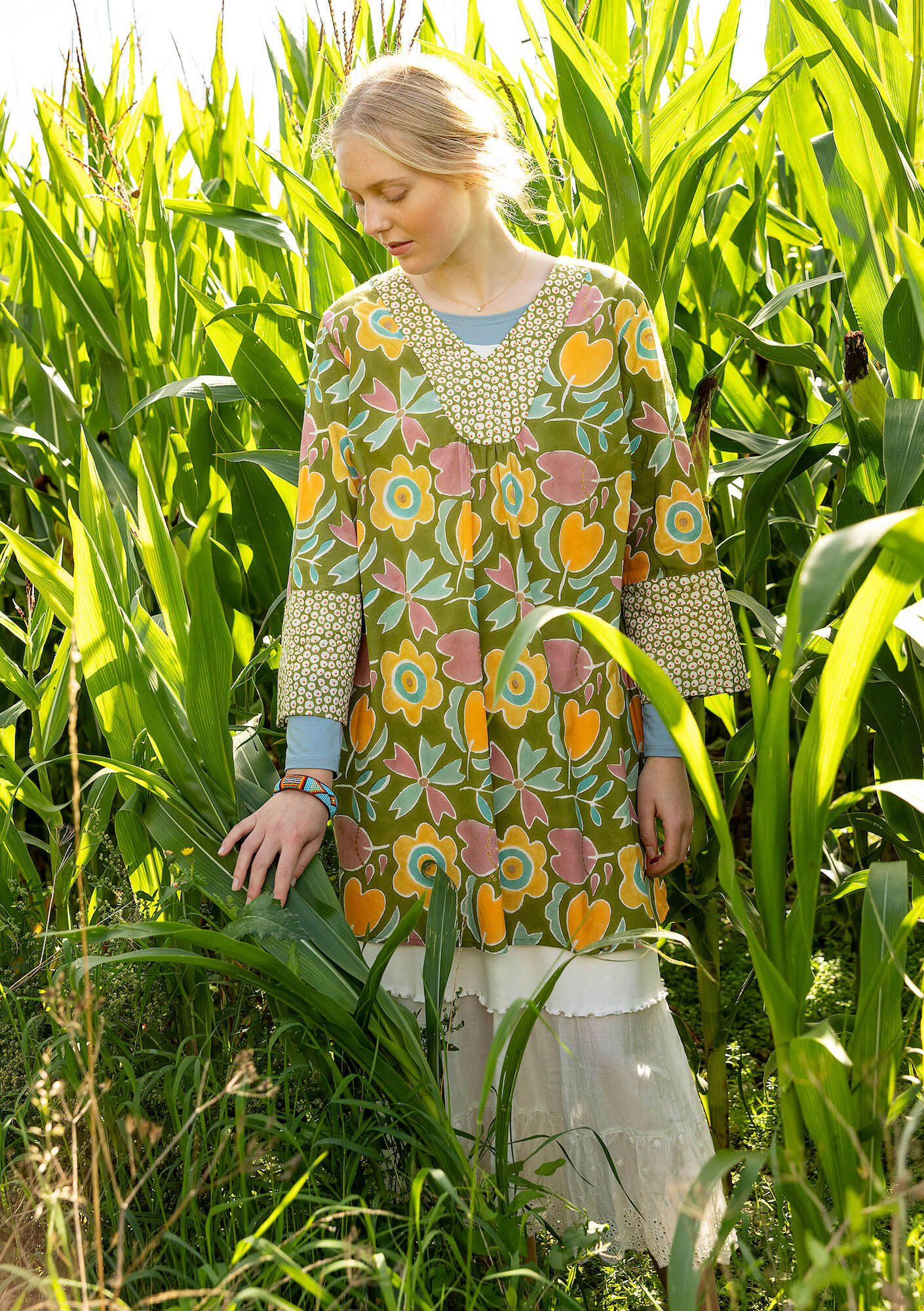 "Cikoria" woven organic cotton tunic