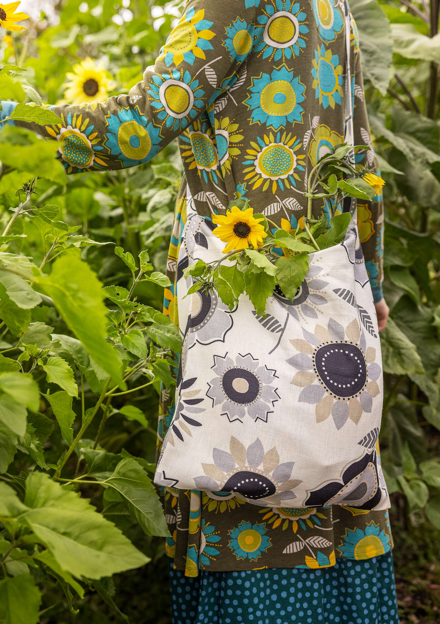 "Sunflower" organic cotton/linen bag