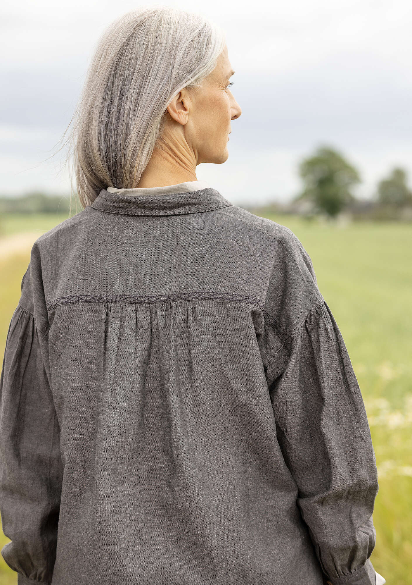"Dunes" organic cotton/linen shirt