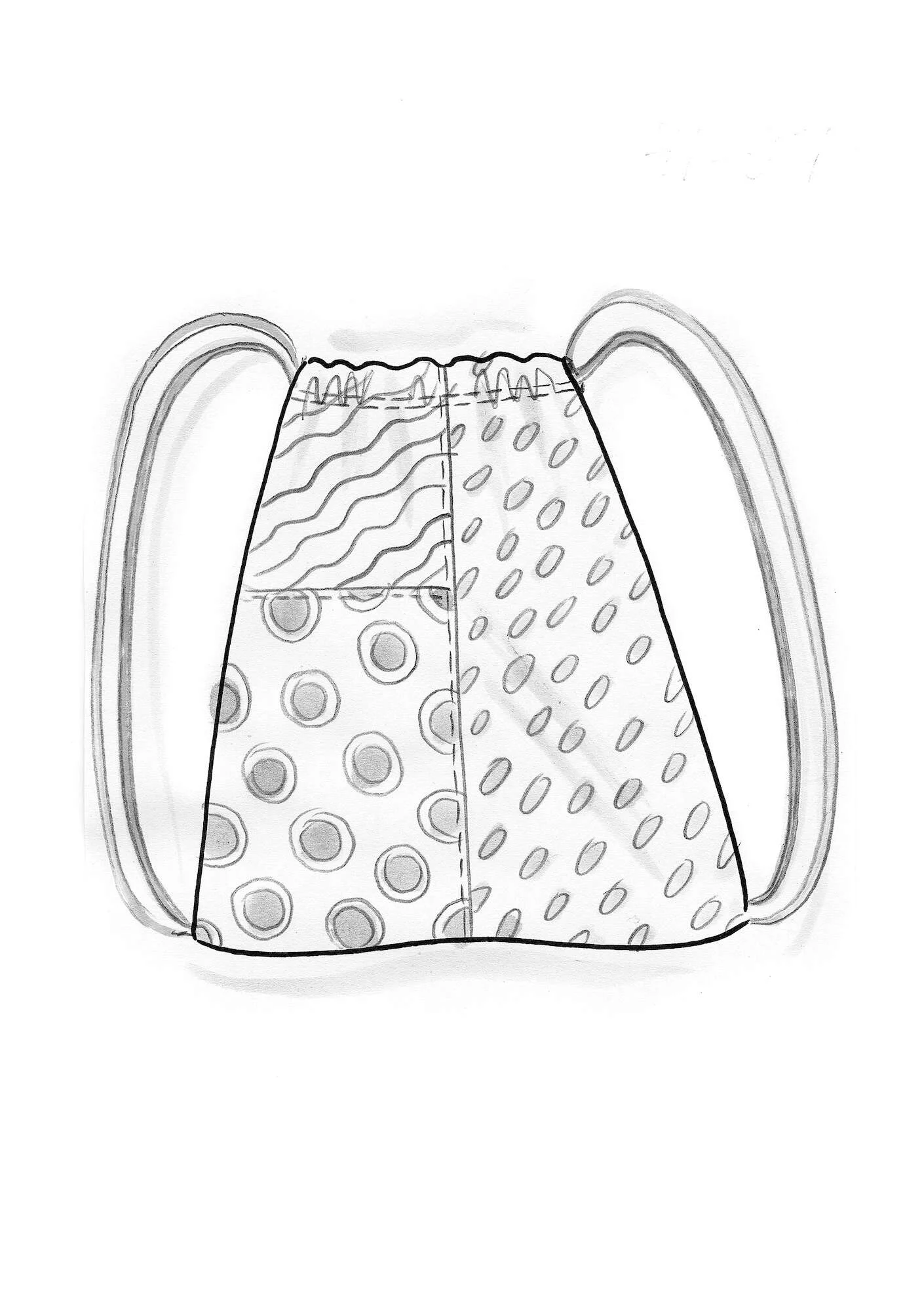 "Singö" organic cotton/modal jersey cinch bag