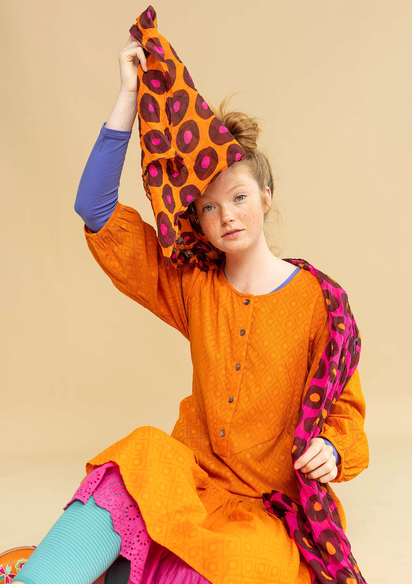 "Lillian" organic cotton shawl