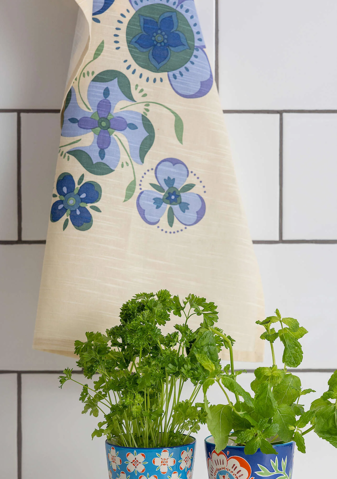 "Desert Bloom" organic cotton tea towel