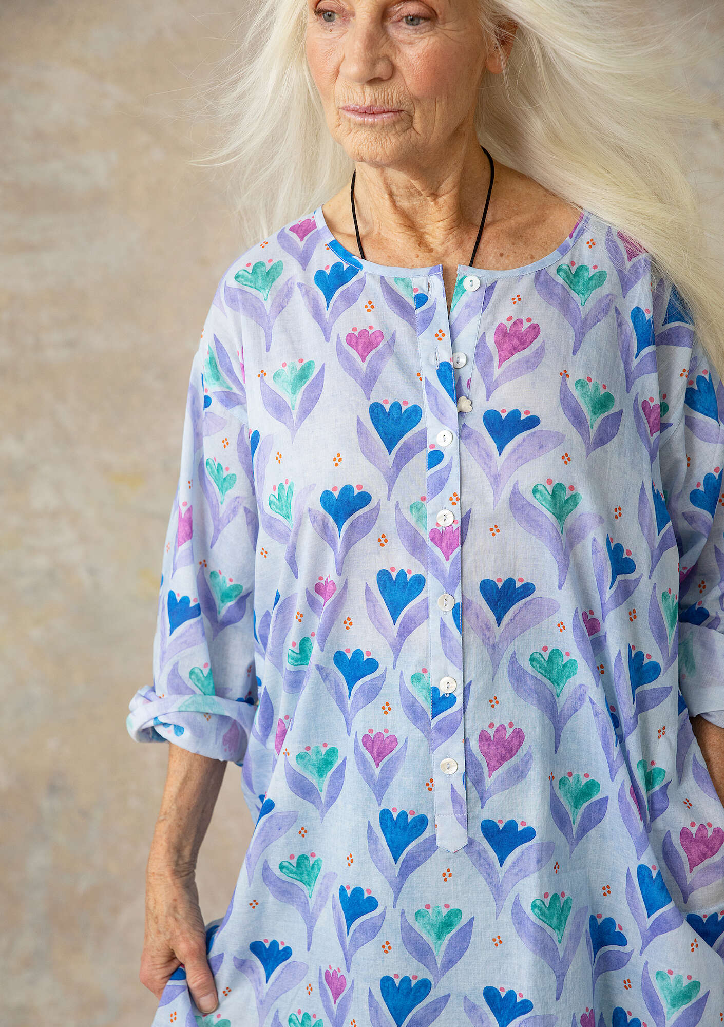 "Öst" woven organic cotton tunic