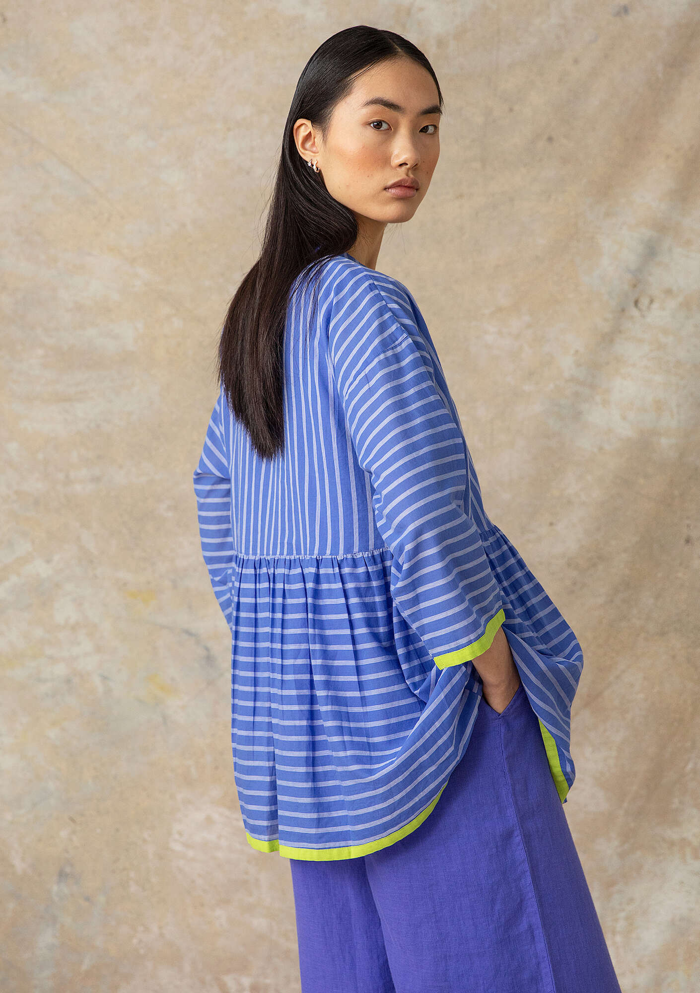 "Nord" woven organic cotton blouse