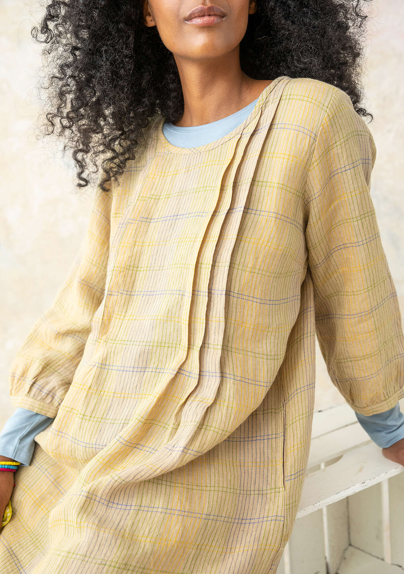 "Lillian" woven linen dress