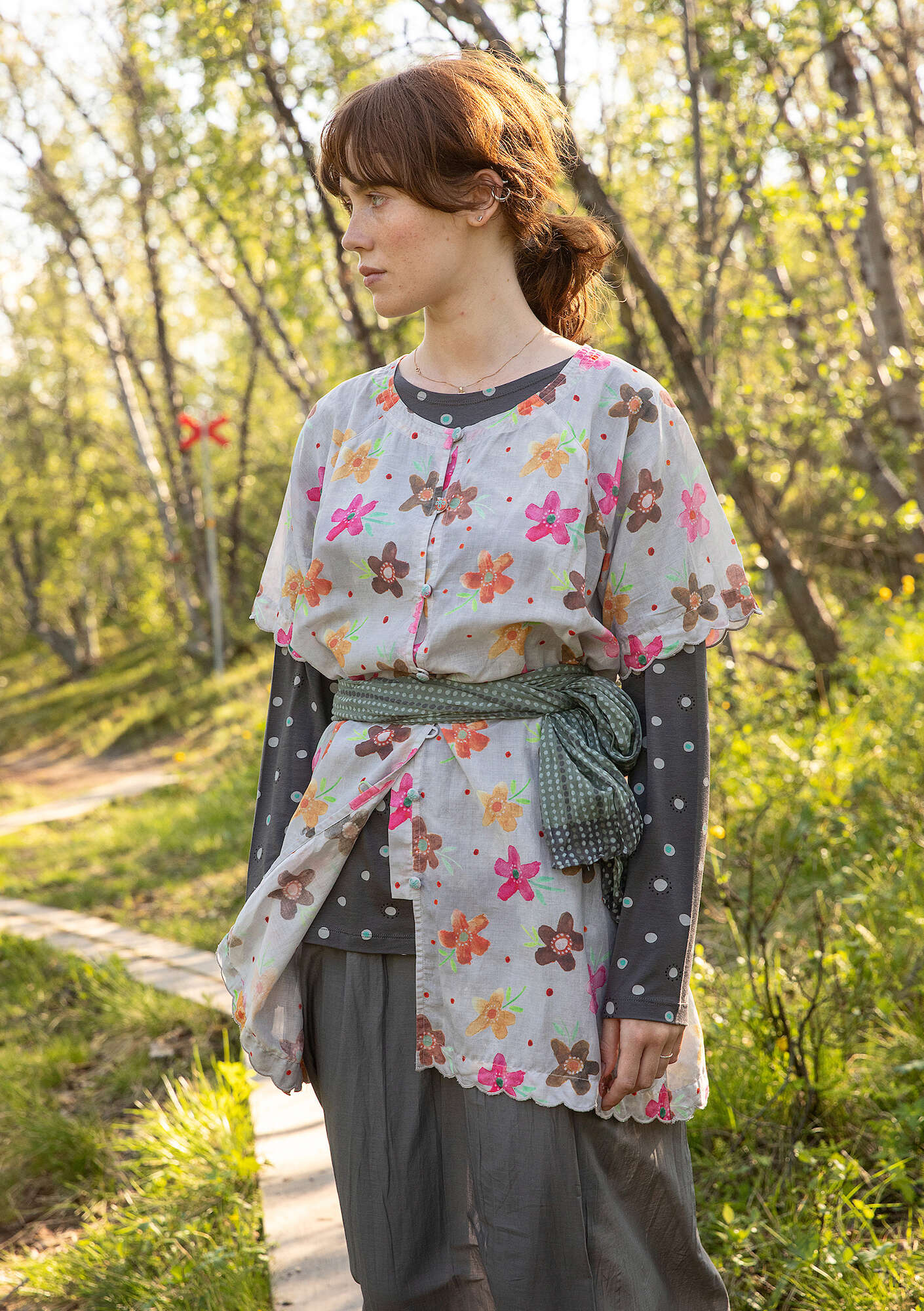 "Brush" woven organic cotton tunic