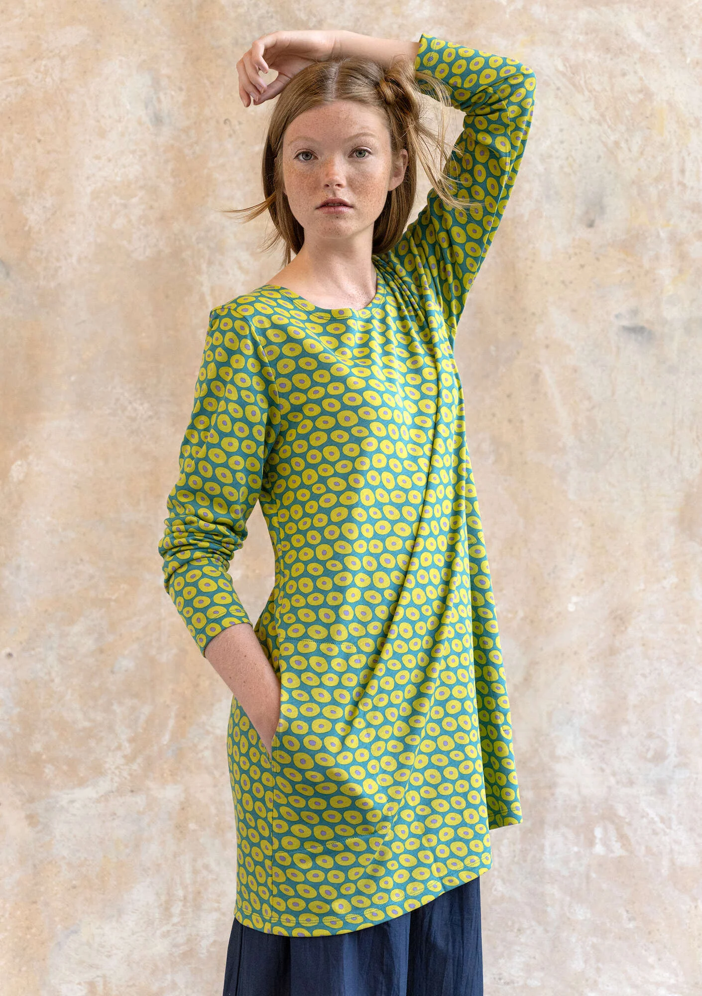 "Billie" jersey tunic in organic cotton/modal