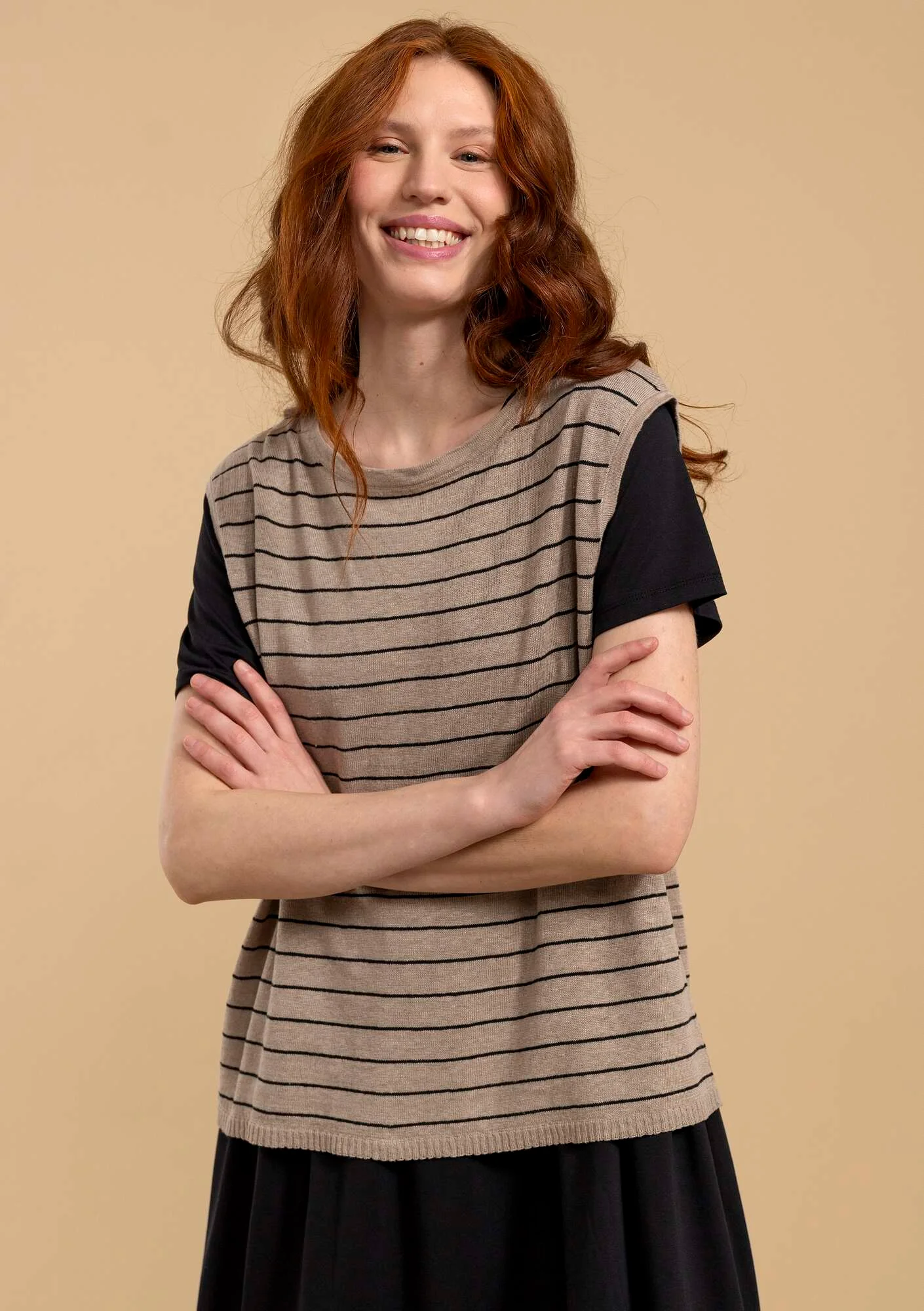 Linen knit tank top