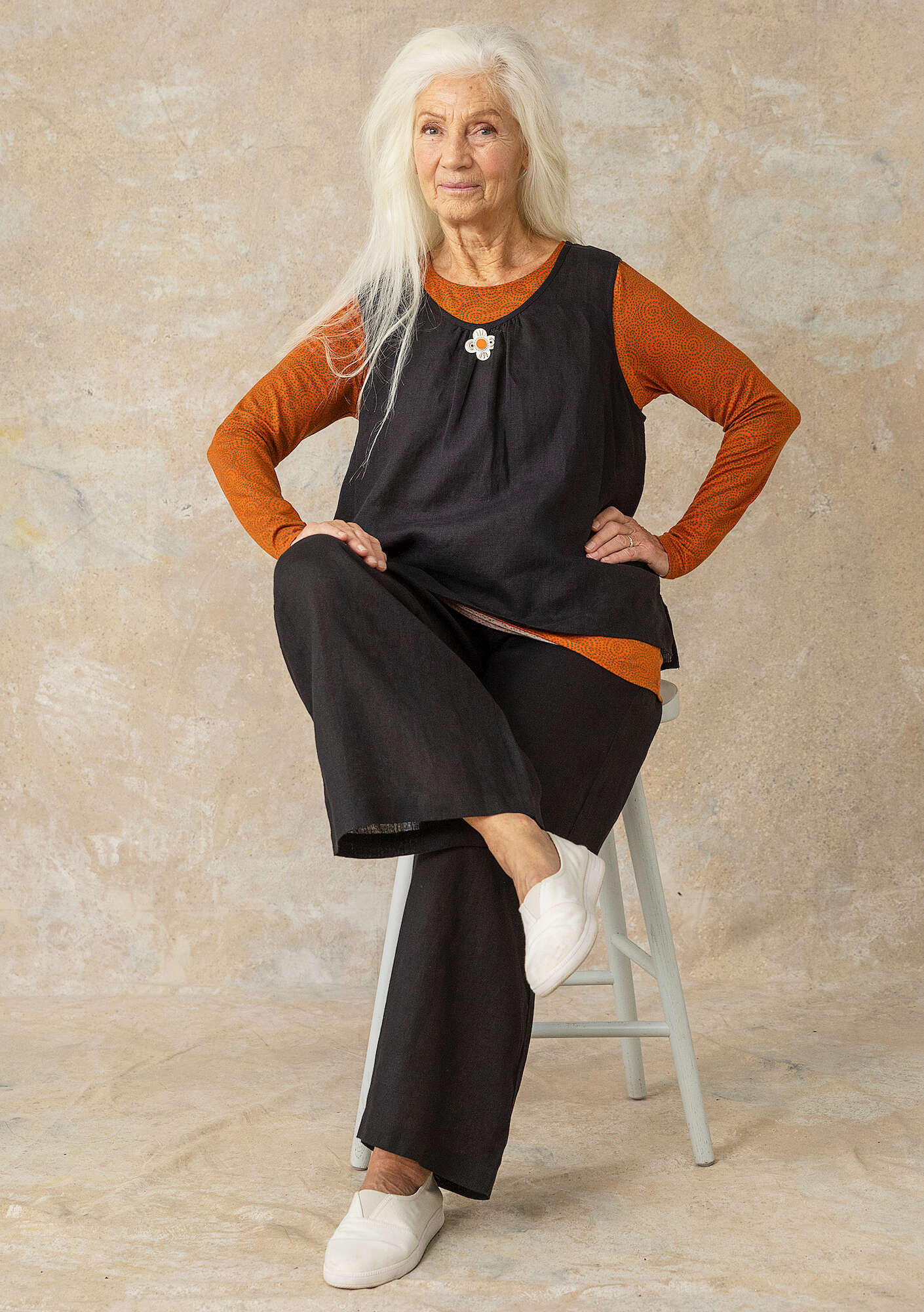 Woven linen tank top