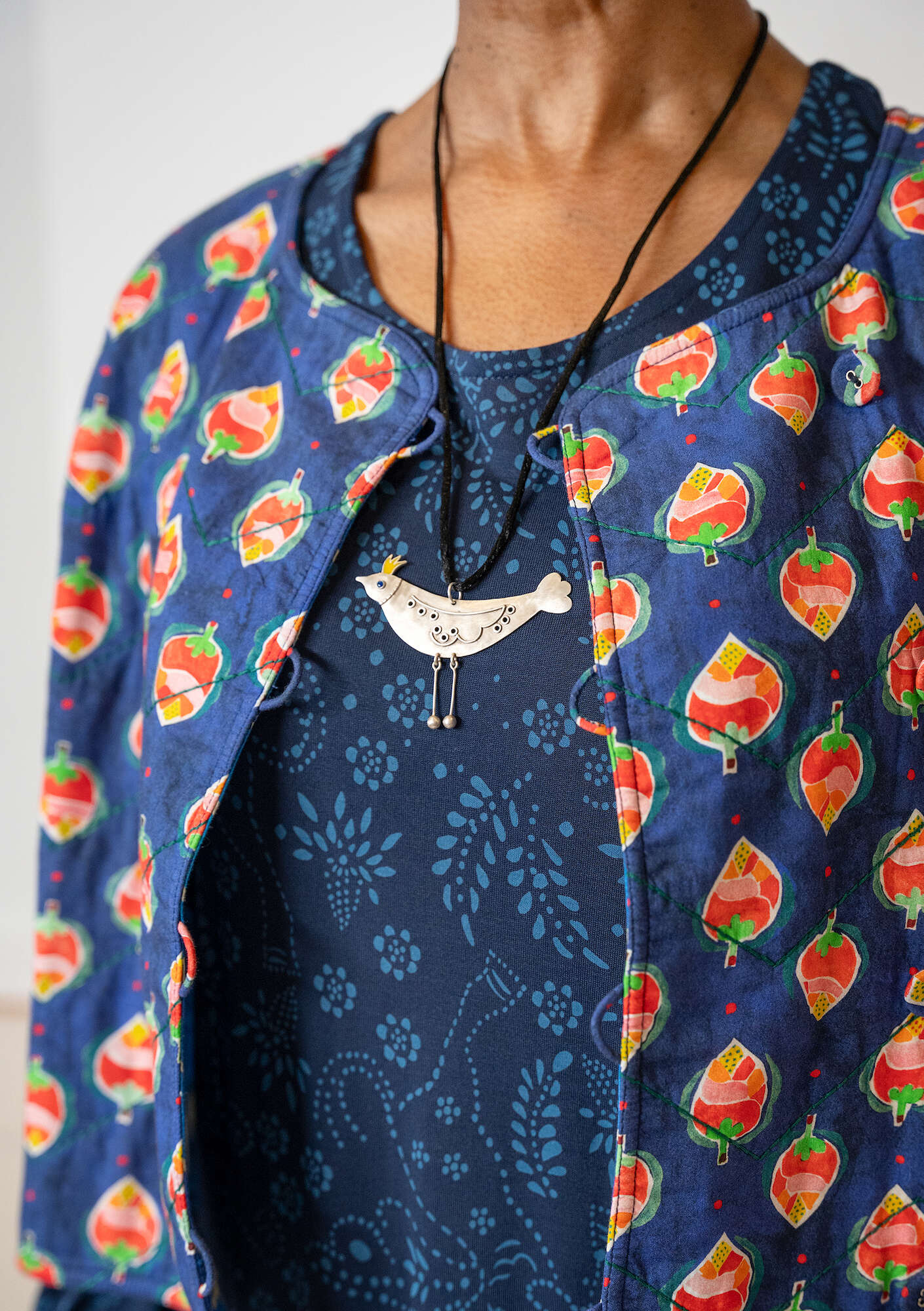 "Bird" silver necklace