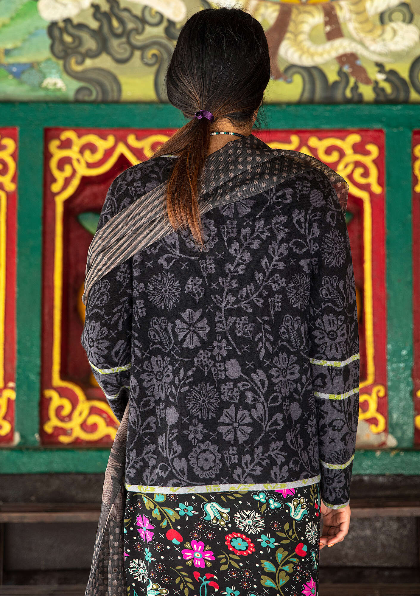 "Jurta" wool/lyocell cardigan