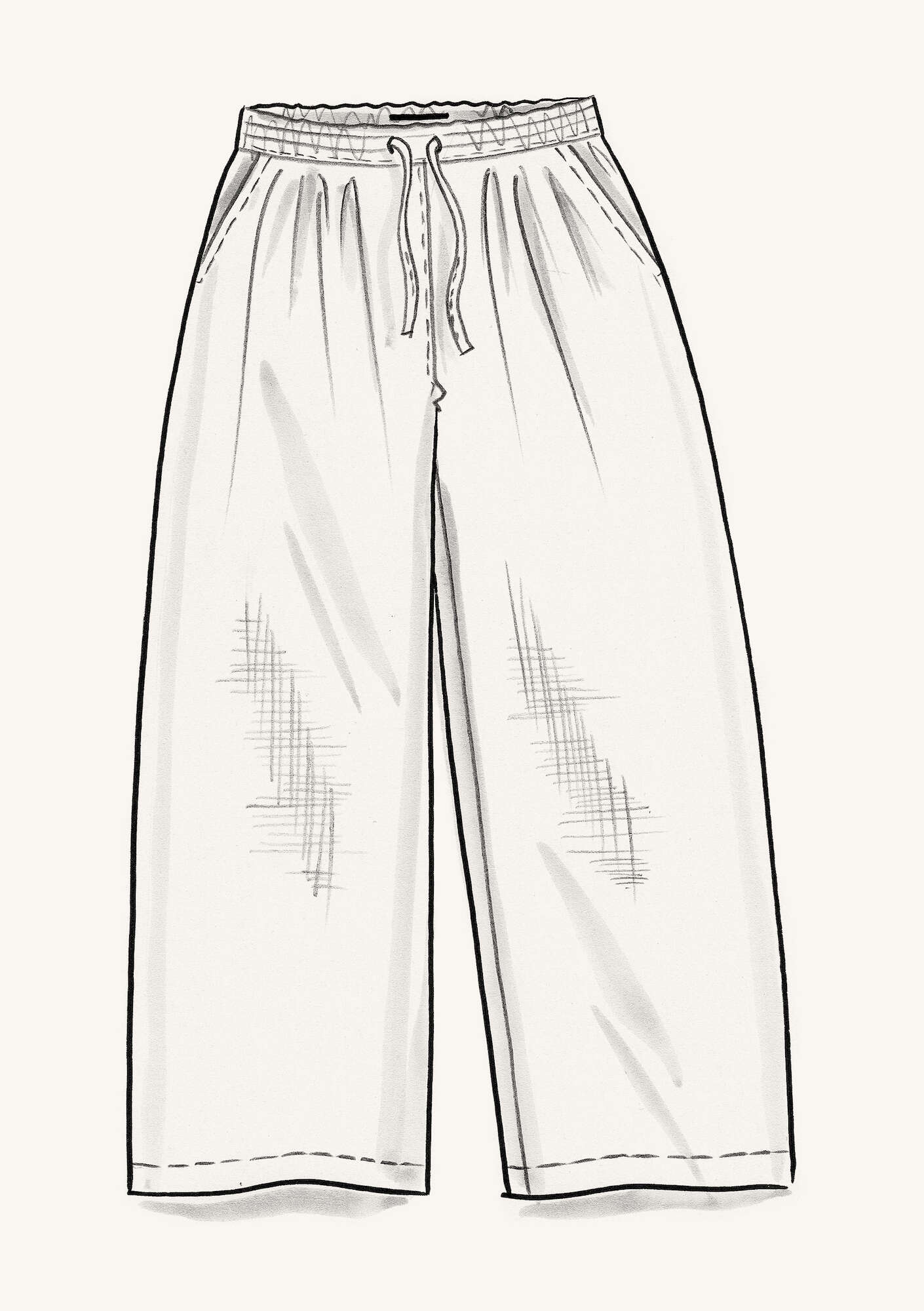 Woven linen trousers